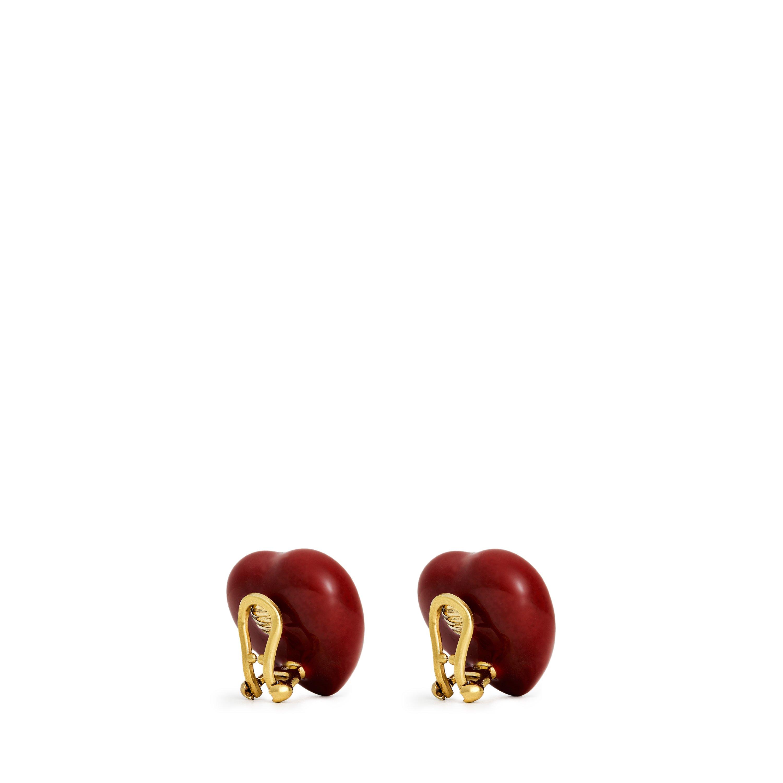 【関税＆送料込み】Valentino Garavani Coeur  Earrings VALENTINO GARAVANI Cuore gold-tone and resin clip earrings