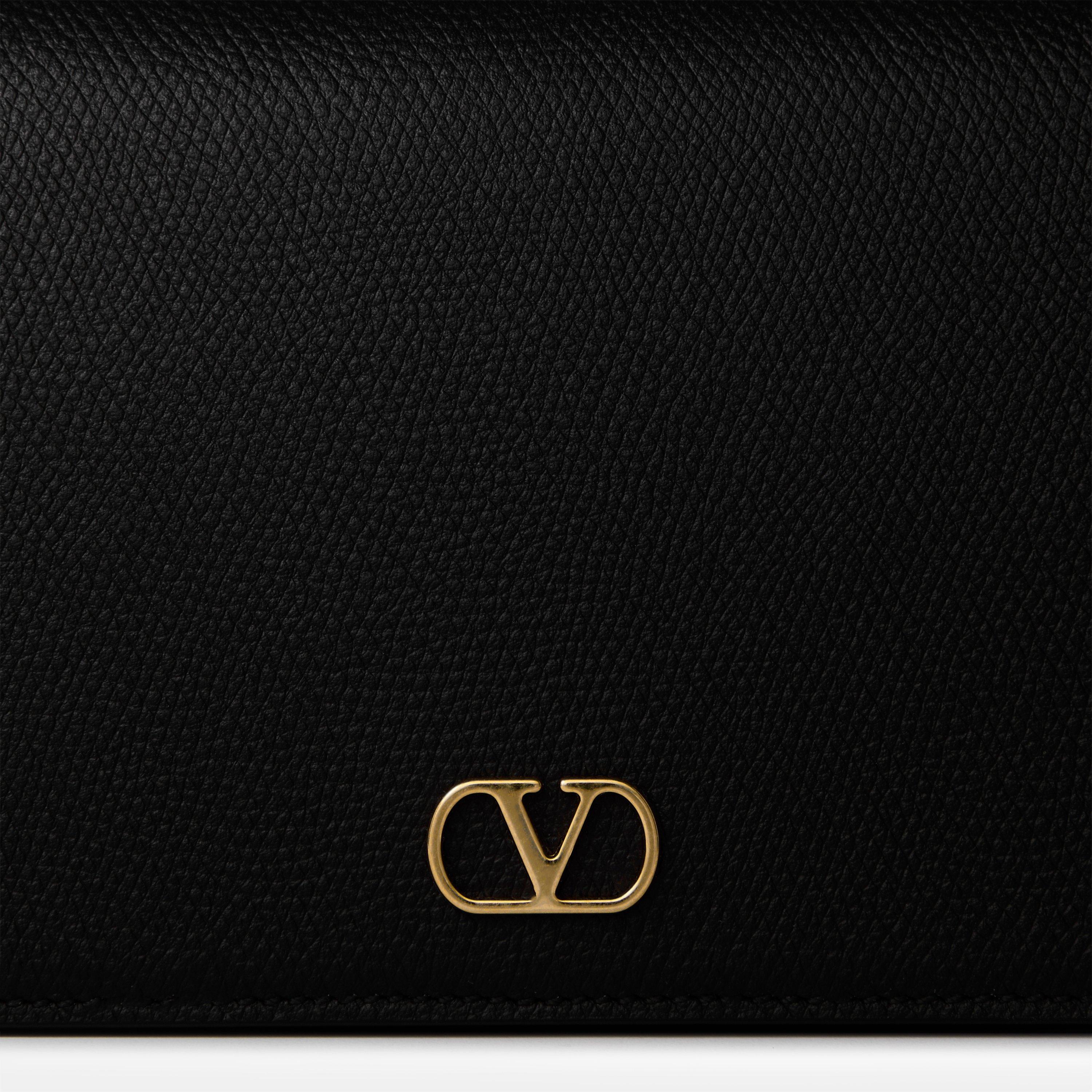 Black - Valentino Garavani - Vlogo Signature Wallet On Chain - 3