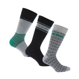Ted Baker 3 Pack of Mixedn Ankle Socks