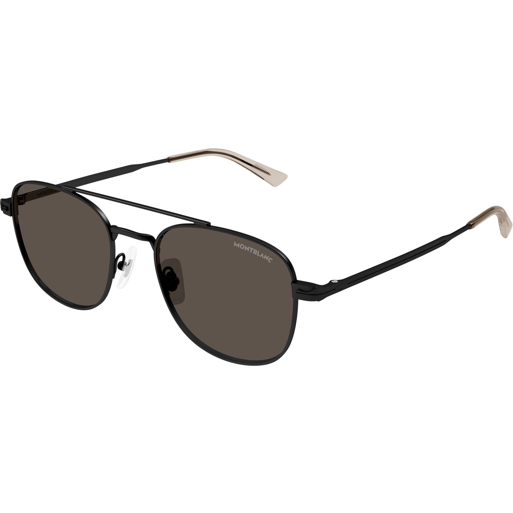 Black/Brown - Montblanc - Aviator Sunglasses - 1
