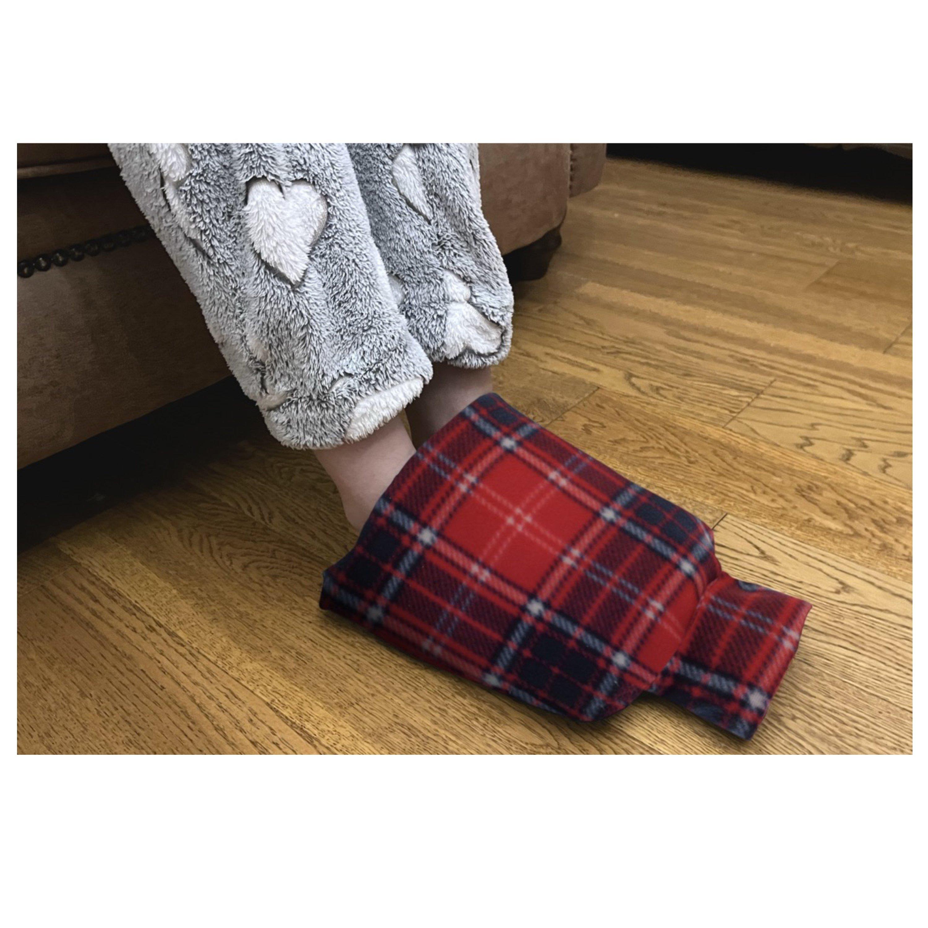 Tartan Check - Country Club - Hot Water Bottle Tartan Fleece Foot Warmer - 2