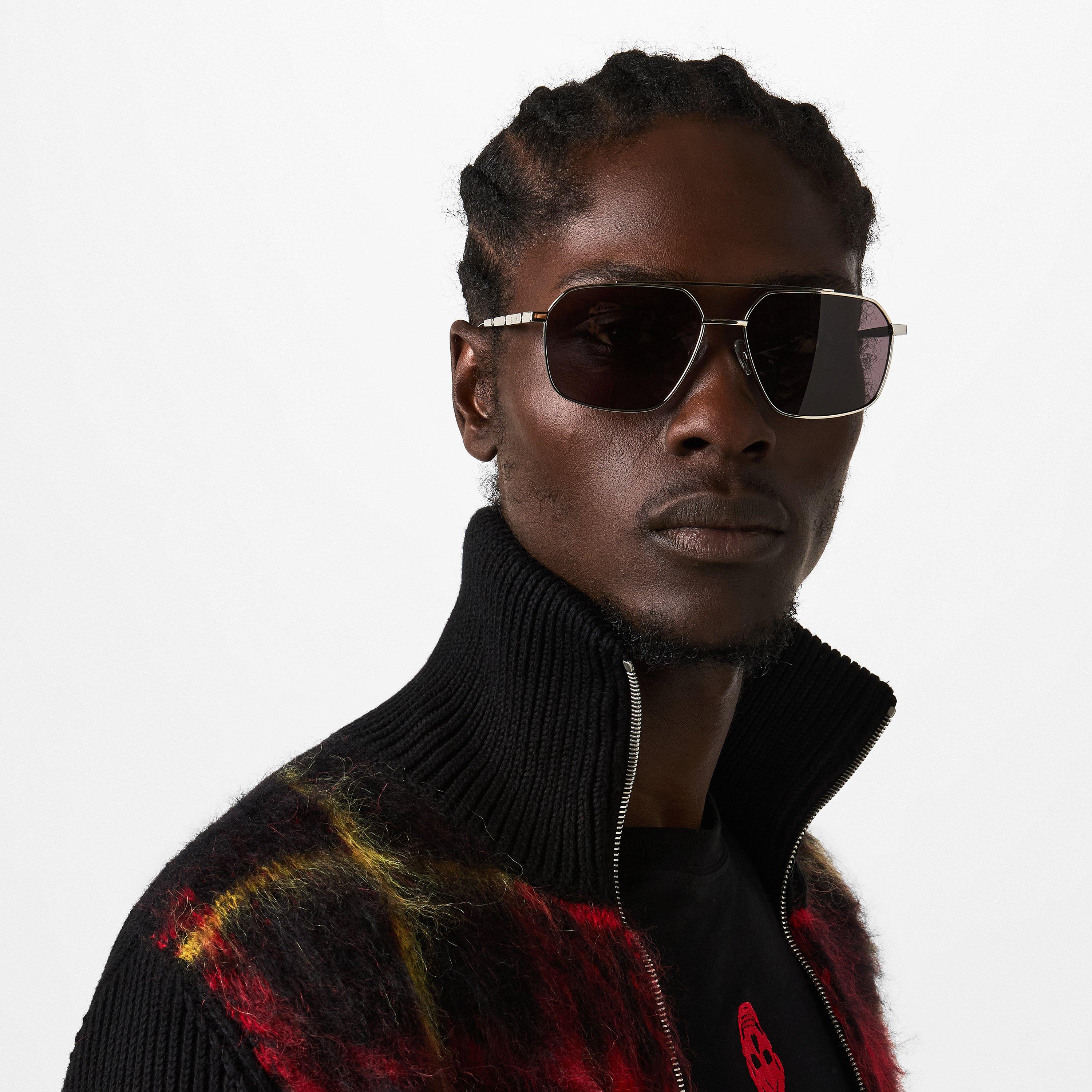 Silver/Grey - Alexander McQueen - Men's Aviator Sunglasses - 2