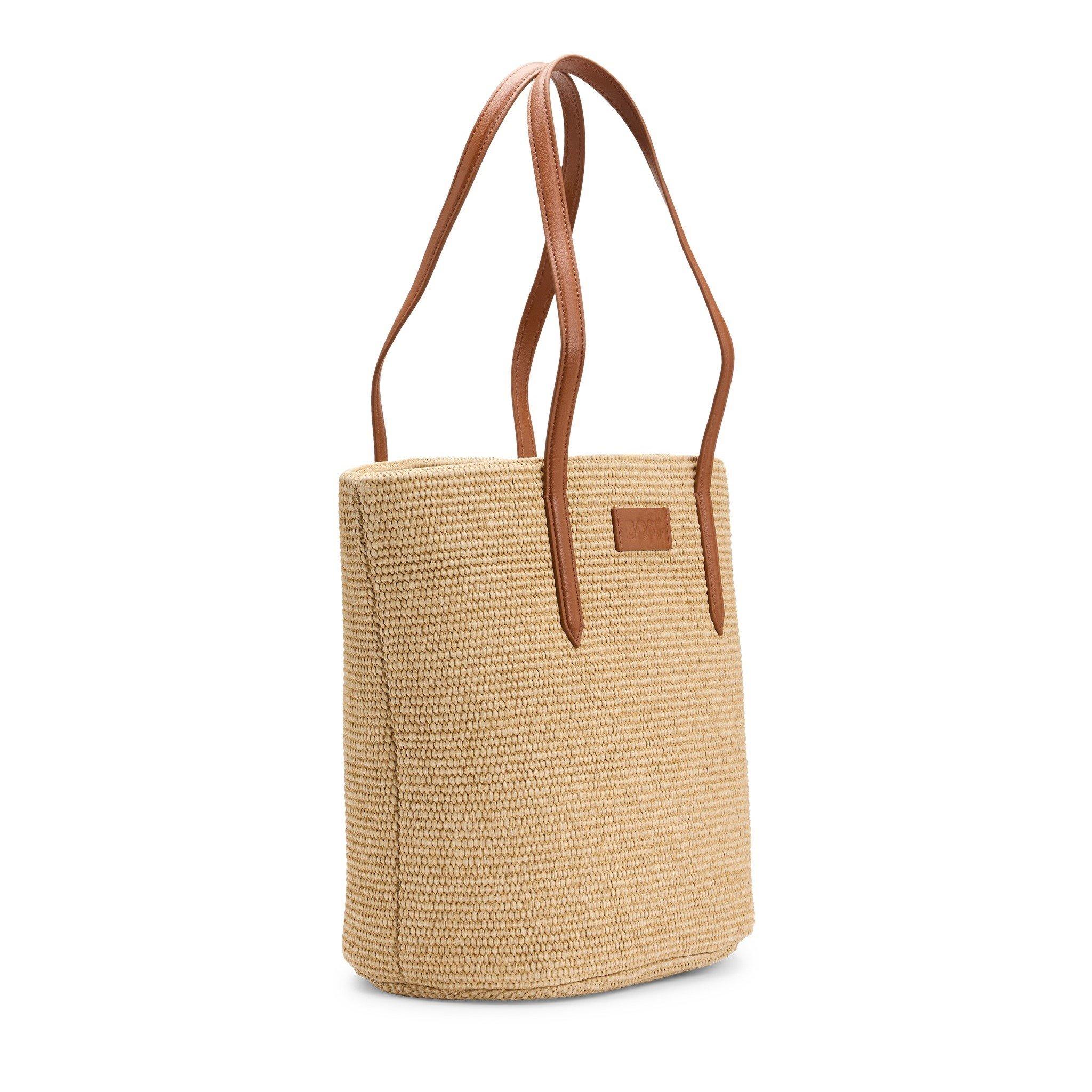 Natural - Boss - Women's Palmah Tote B Straw Handbag - 3