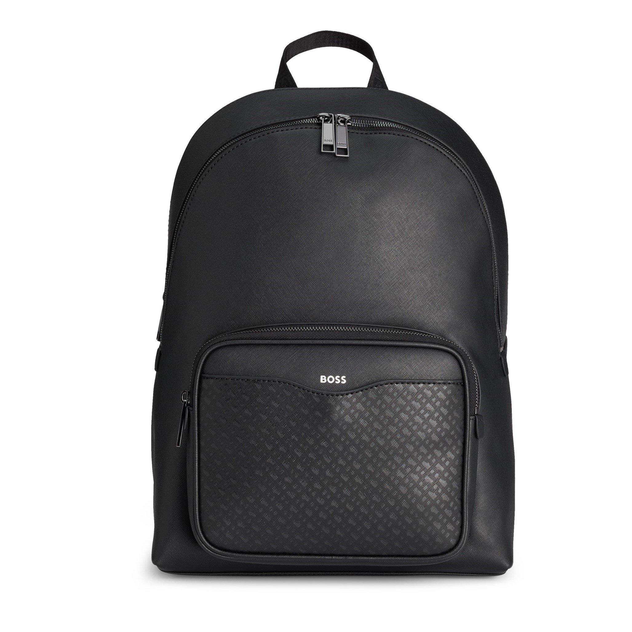 Black 001 - Boss - Men's Zair Mono Backpack - 1