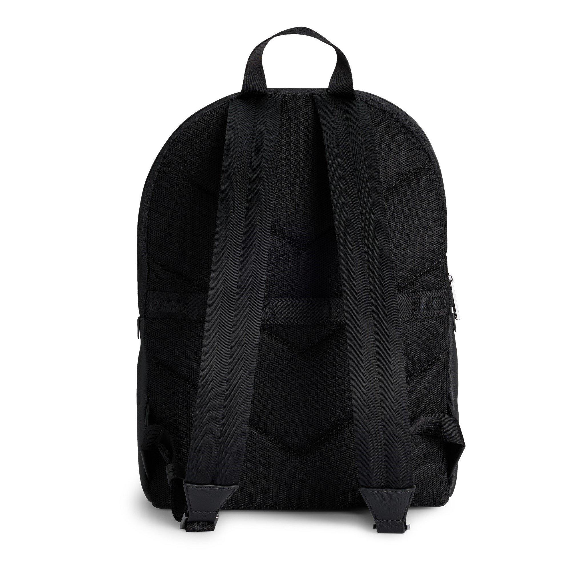 Black 001 - Boss - Men's Zair Mono Backpack - 3