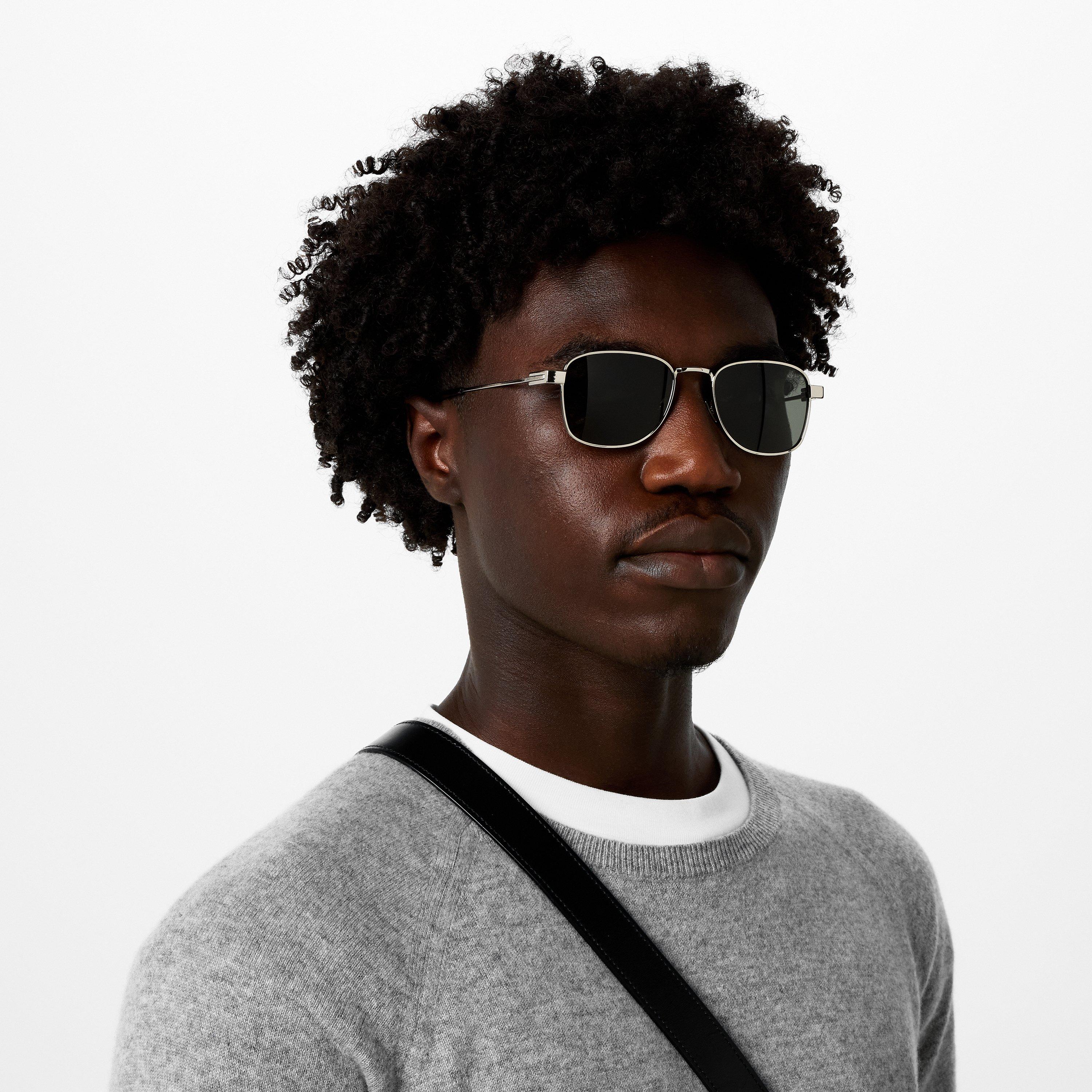 Silver/Grey - Saint Laurent - Men's Round Sunglasses - 2