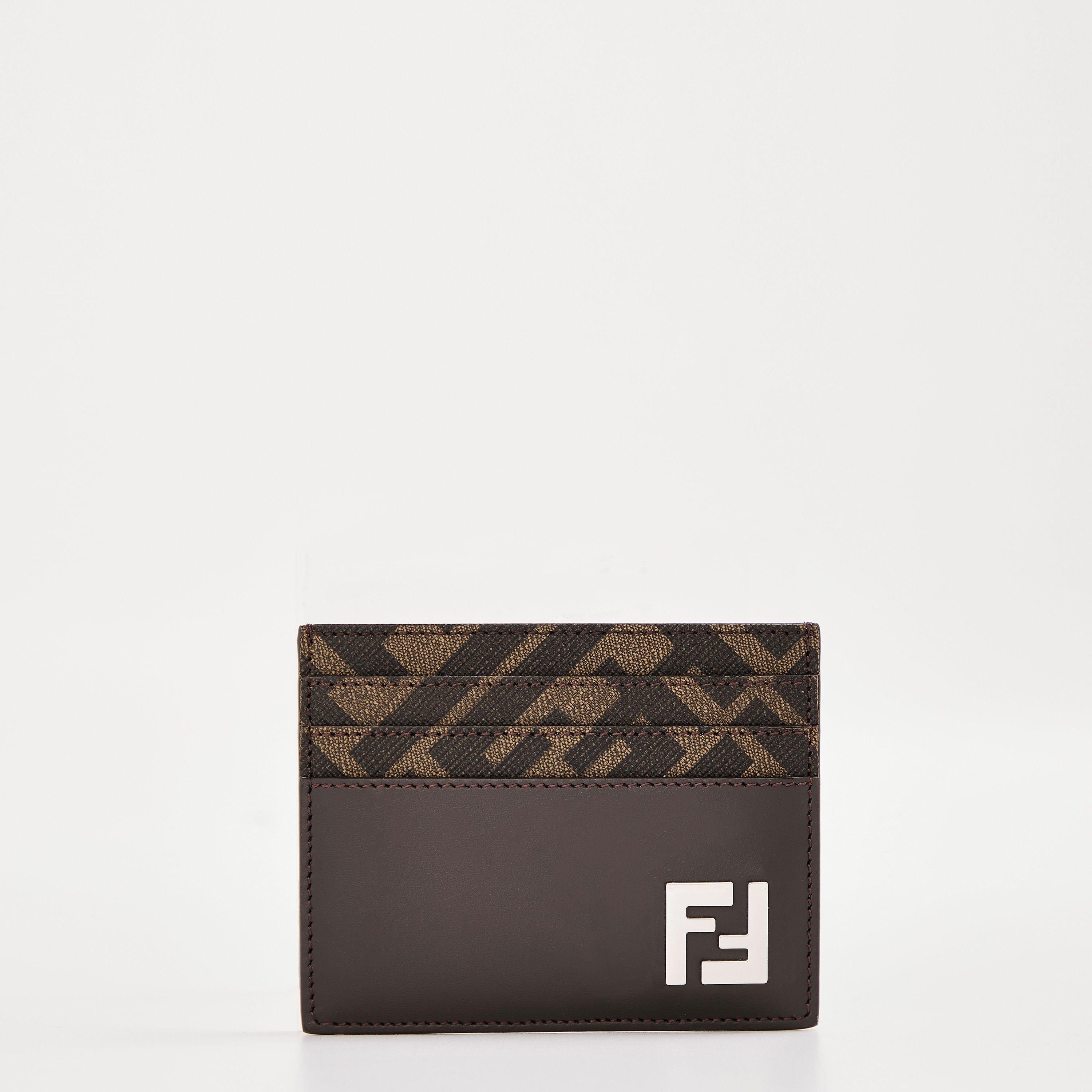 Brown - Fendi - Logo Card Holder - 1
