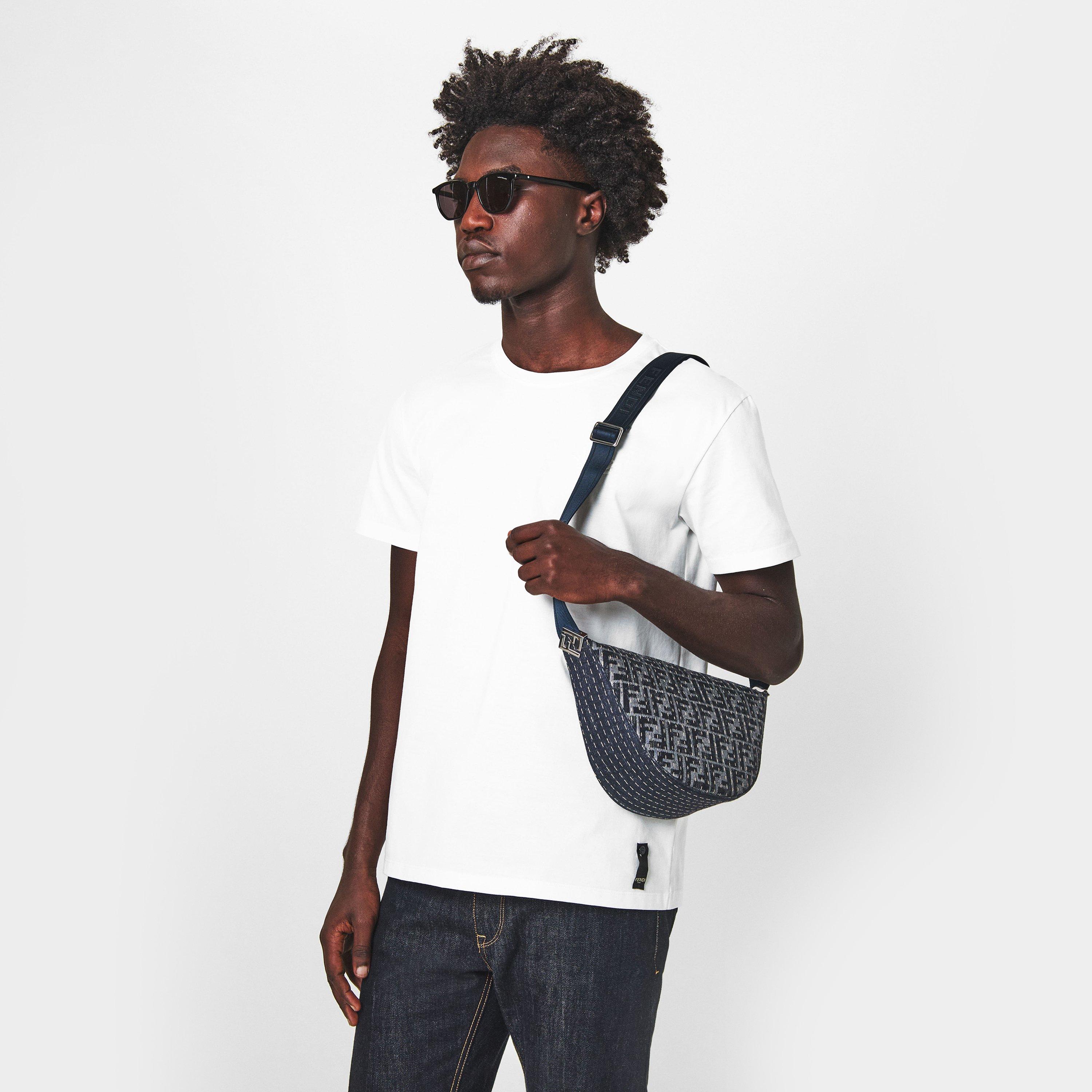 Blue - Fendi - Denim Messenger Bag - 3