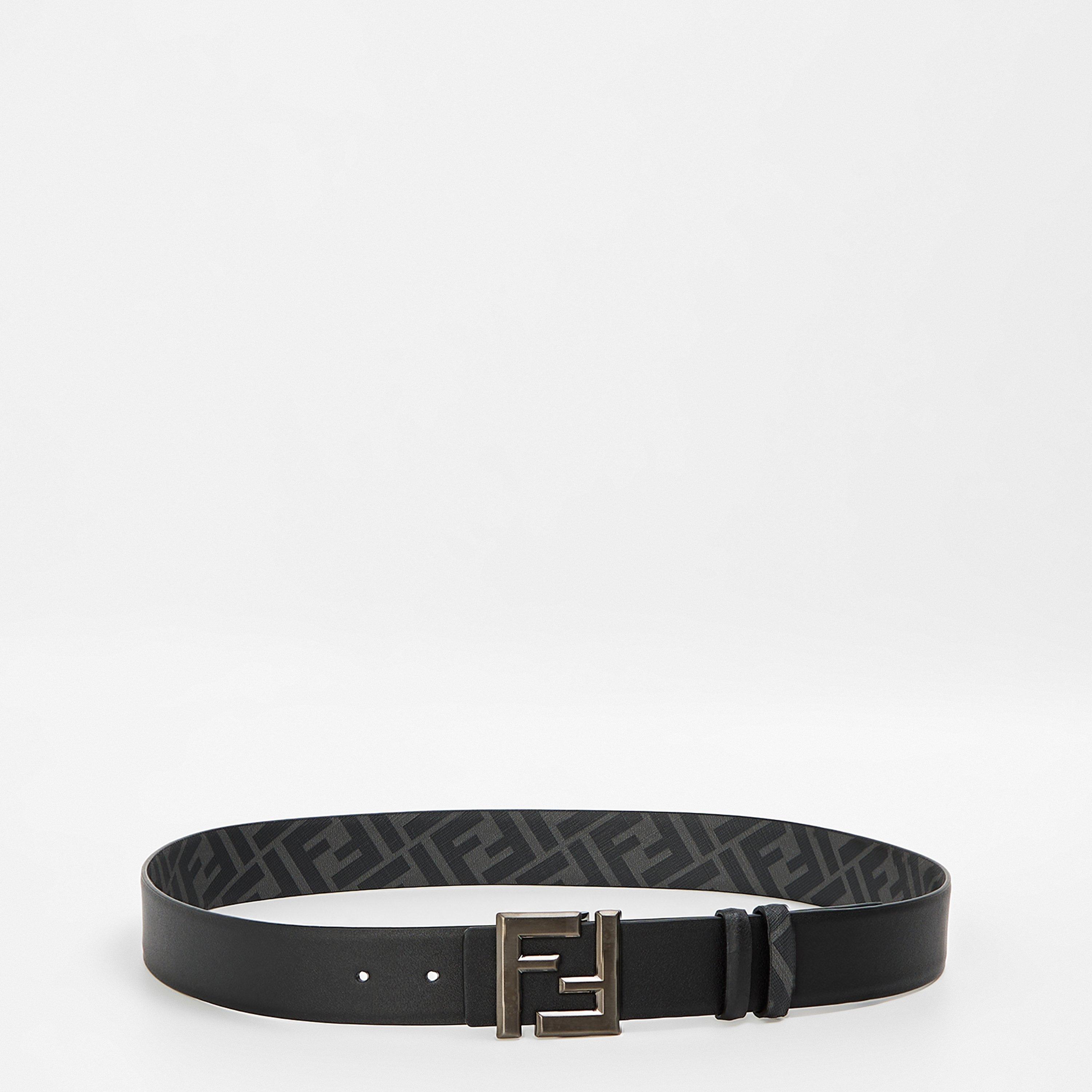 Fendi Mens FF Reversible Belt - Black - Size 110