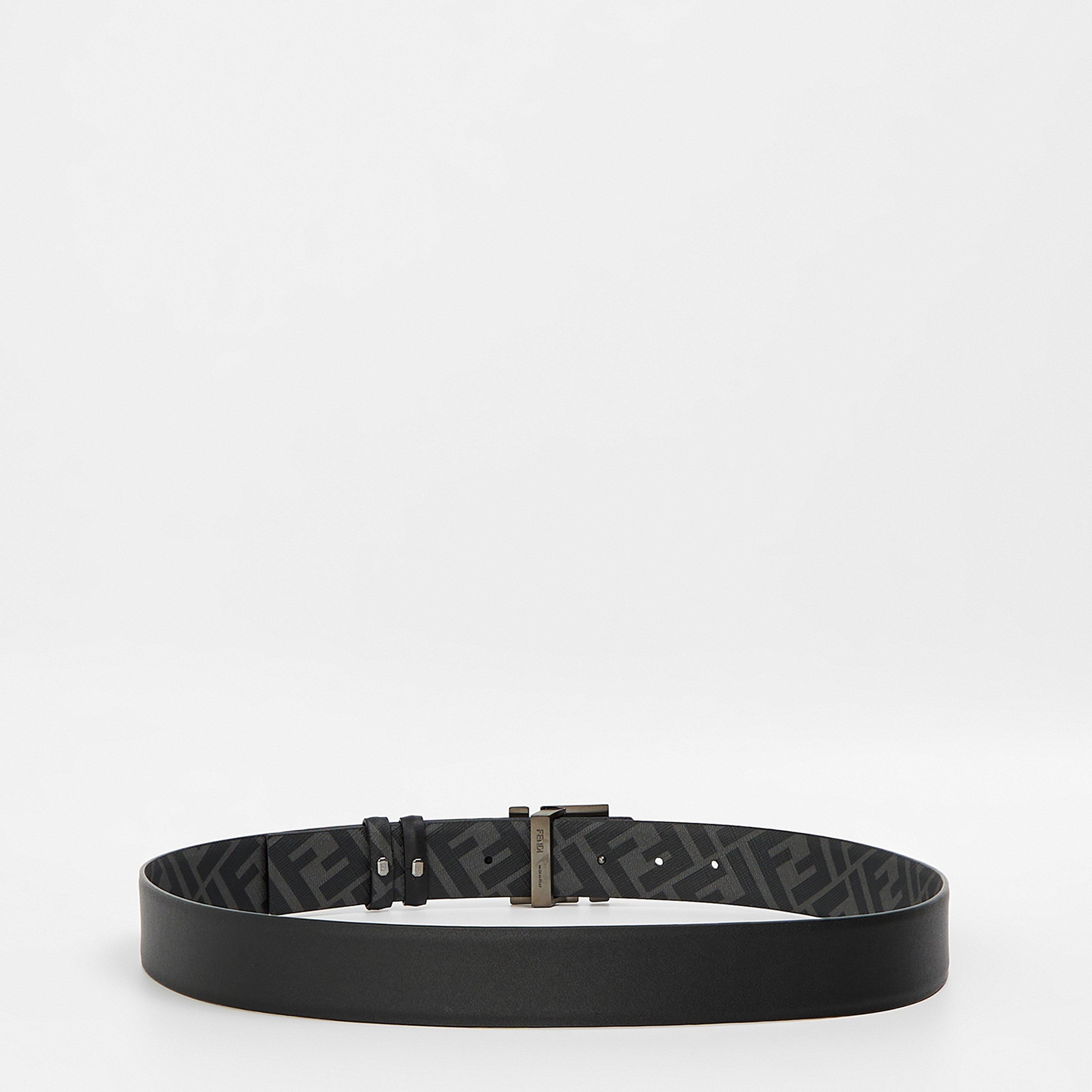Black - Fendi - Mens FF Reversible Belt - 2