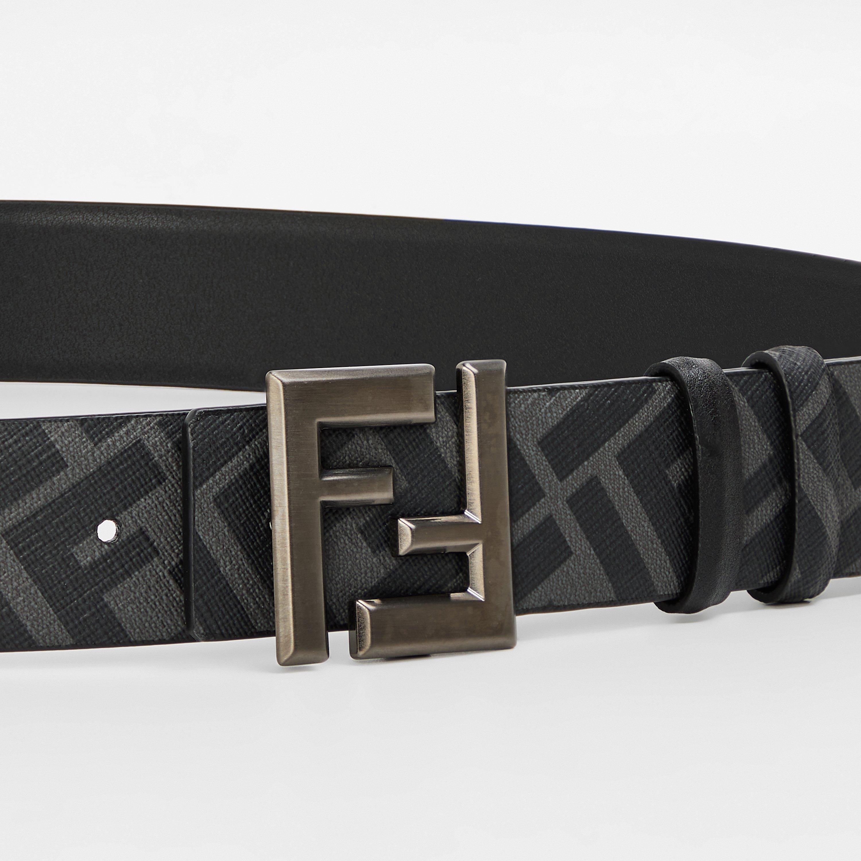 Black - Fendi - Mens FF Reversible Belt - 4