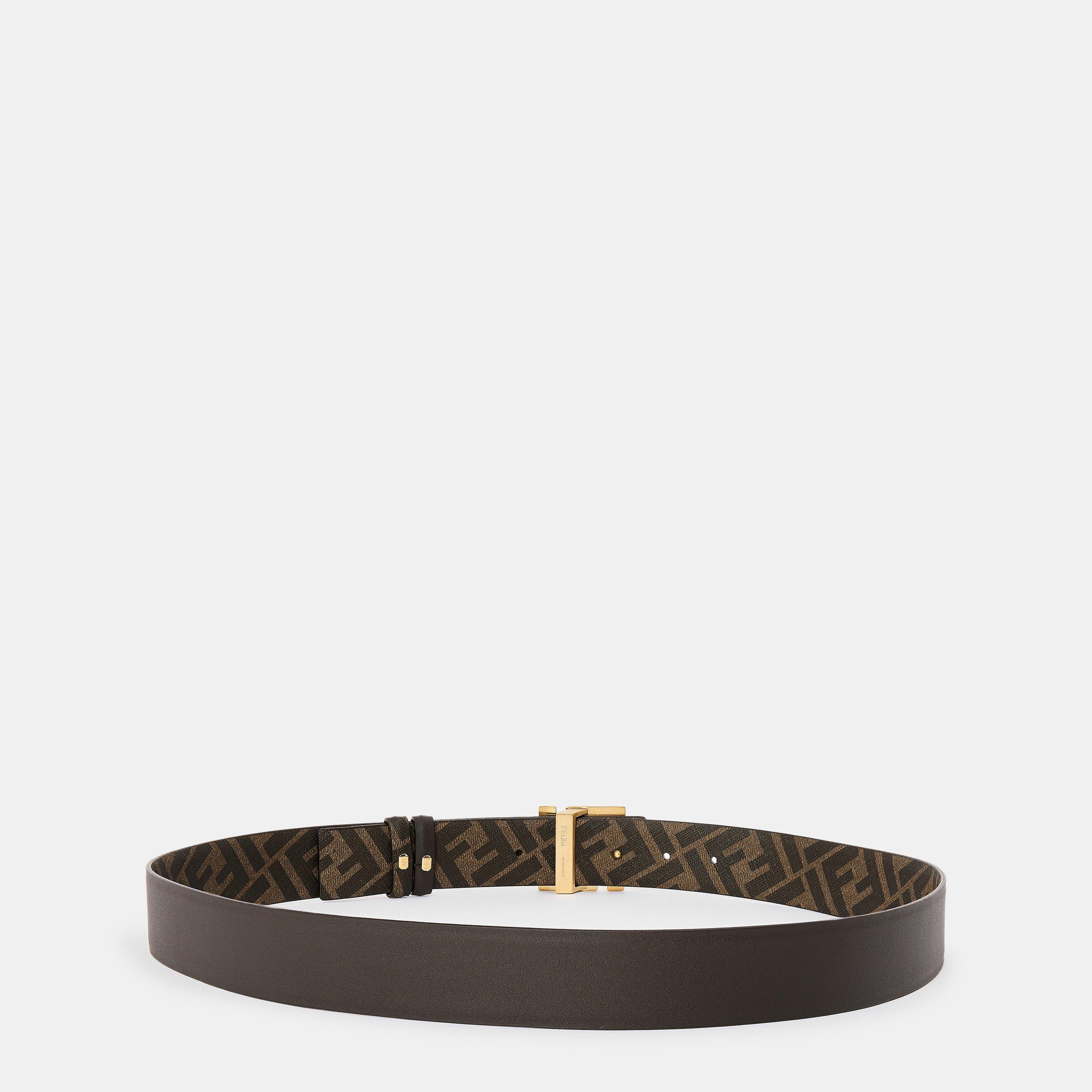 Brown - Fendi - Mens FF Reversible Belt - 2