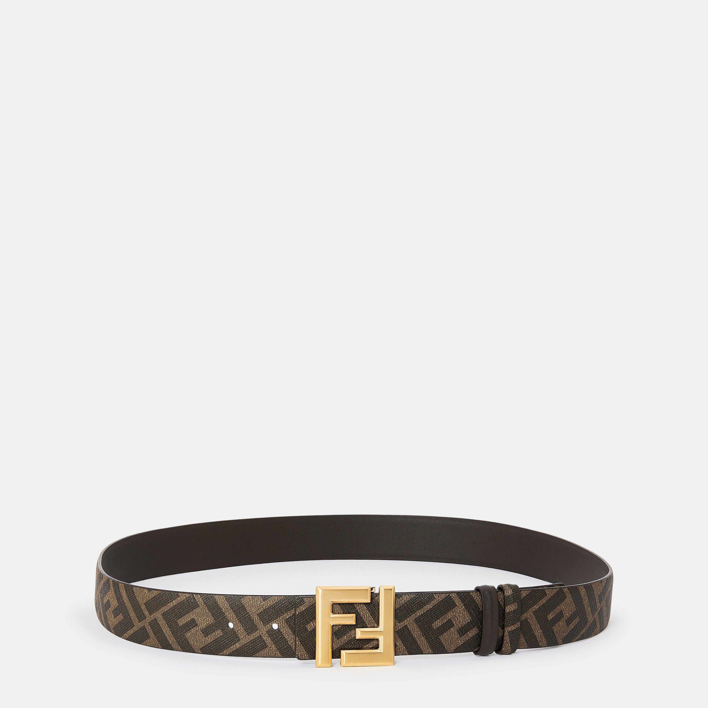 Brown - Fendi - Mens FF Reversible Belt - 5