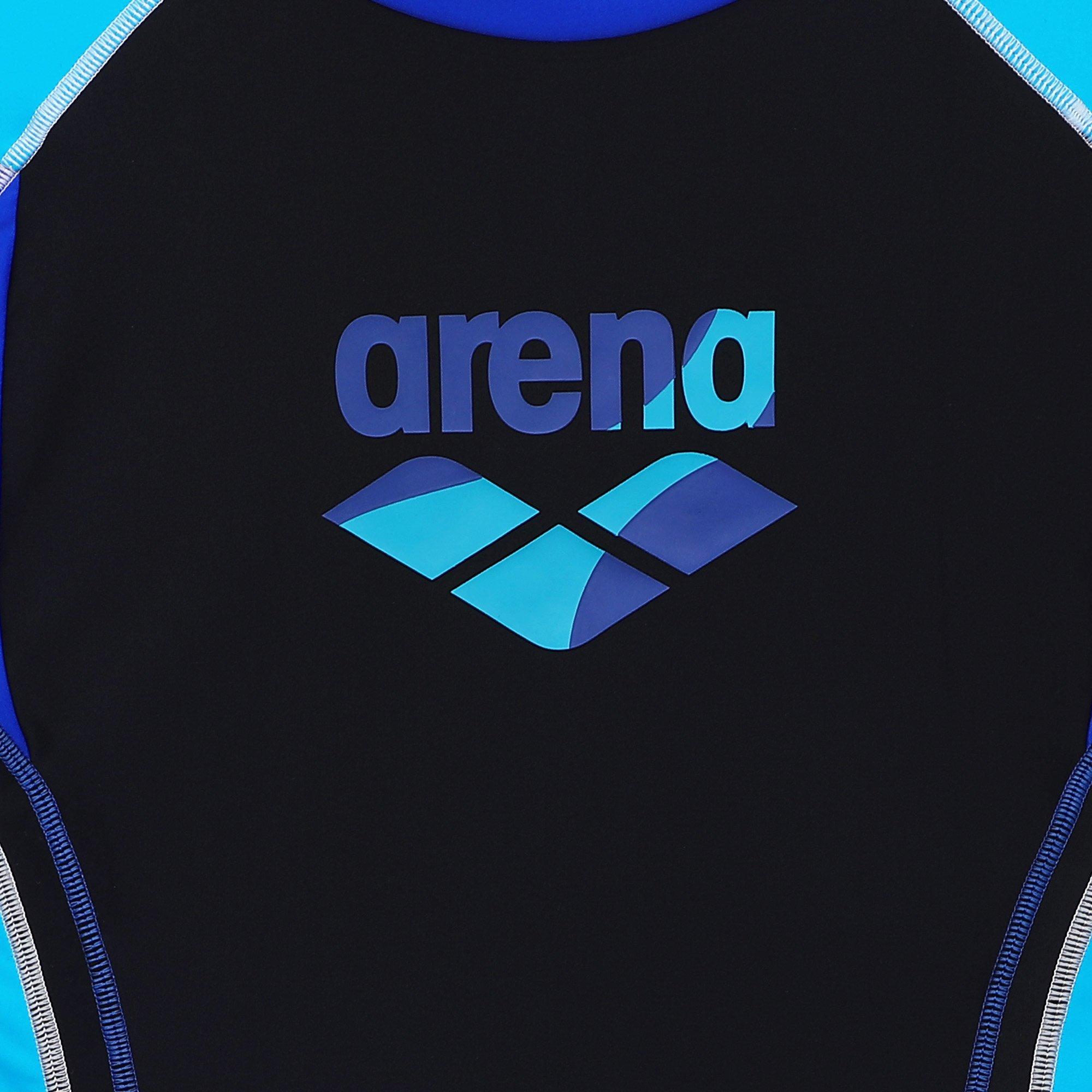 Black - Arena - UV Short Sleeve Rash Vest Juniors - 3