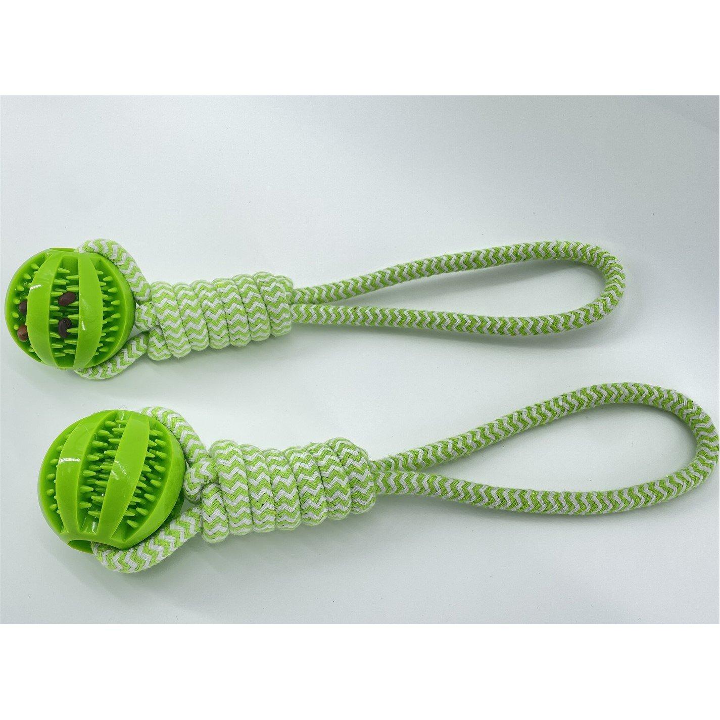 Green - Waggy Tails - Tug Rope Toy - 1