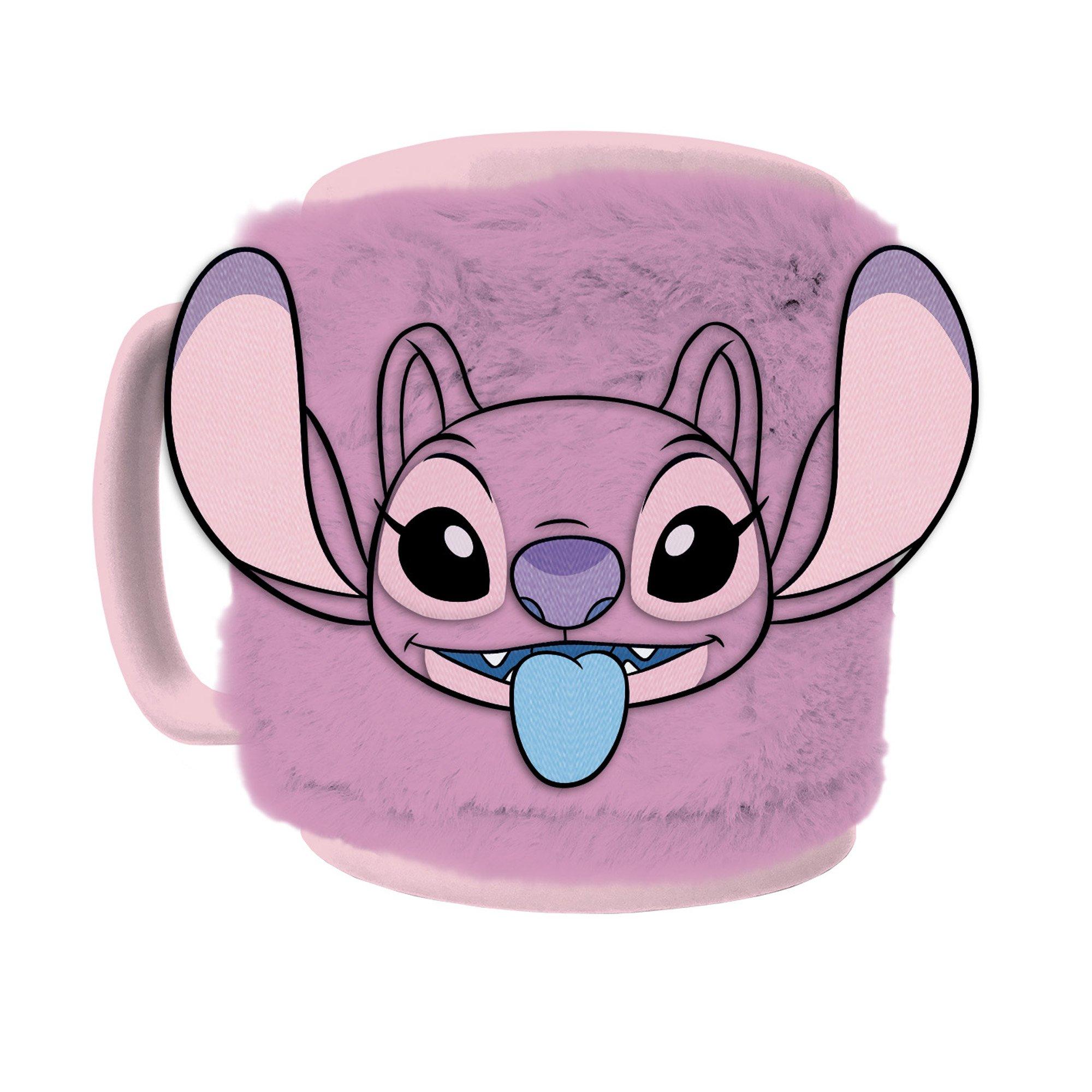 Lilo & Stitch Angel Fuzzy Mug, 450ml Mug with Fluffy Cover, Licensed, Disney - Image 4