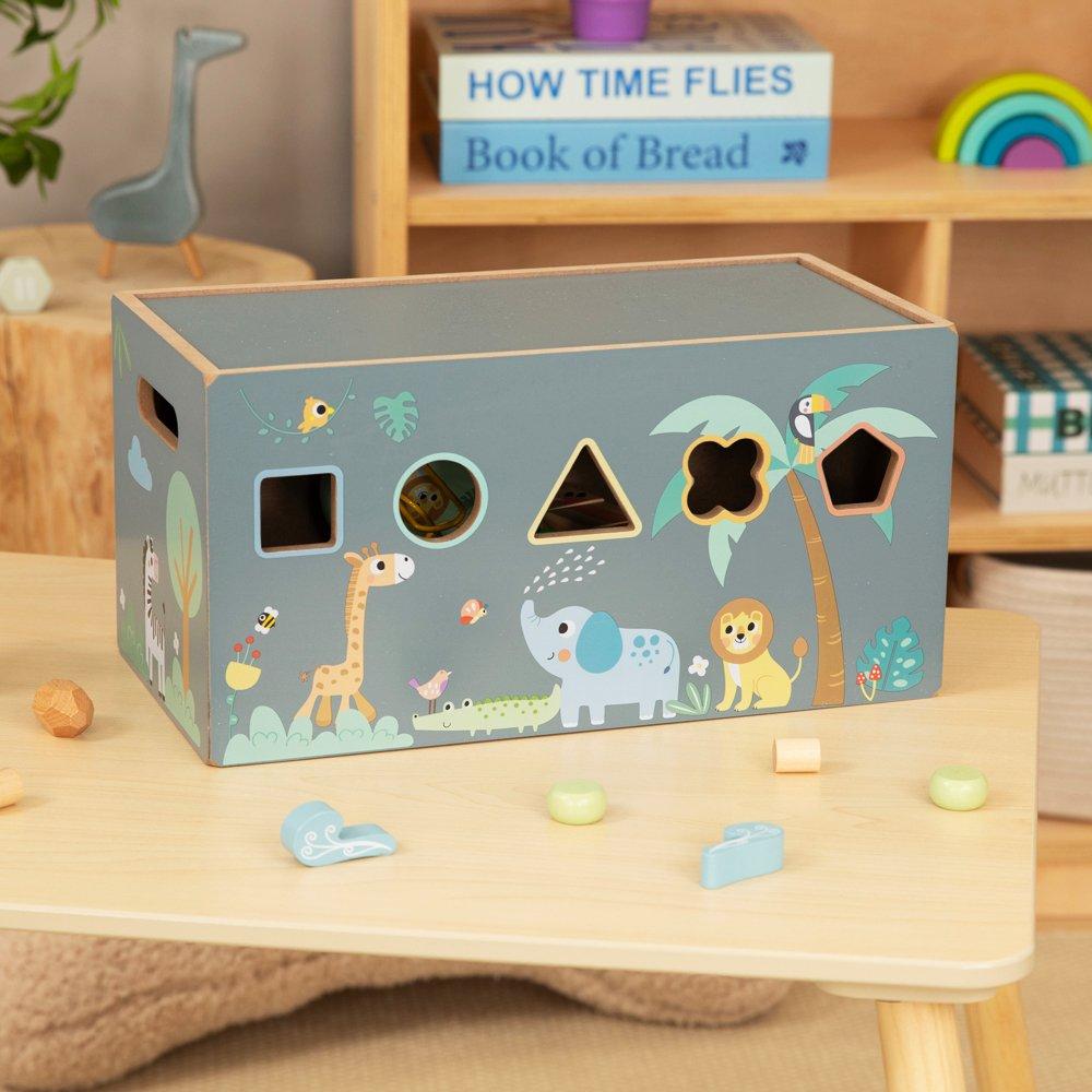 Meerkleurig - Tooky Toy - Wooden Jungle 6-in-1 Activity Set - 2