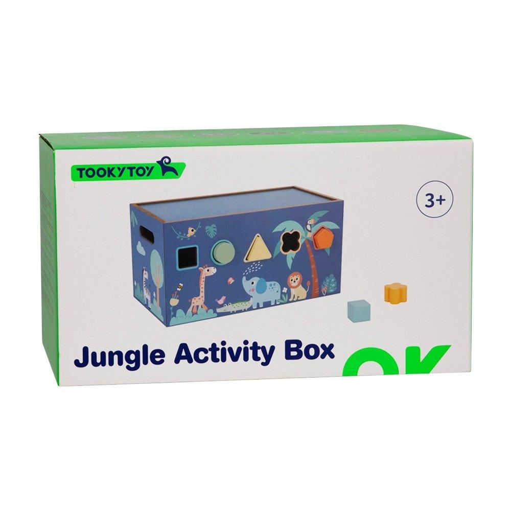 Meerkleurig - Tooky Toy - Wooden Jungle 6-in-1 Activity Set - 5