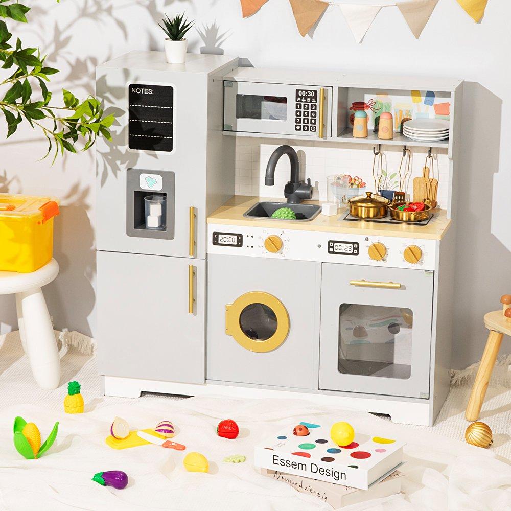 Multi - Tooky Toy - Wooden Deluxe Play Kitchen - 2