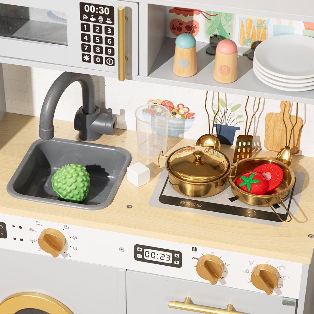 Multi - Tooky Toy - Wooden Deluxe Play Kitchen - 3