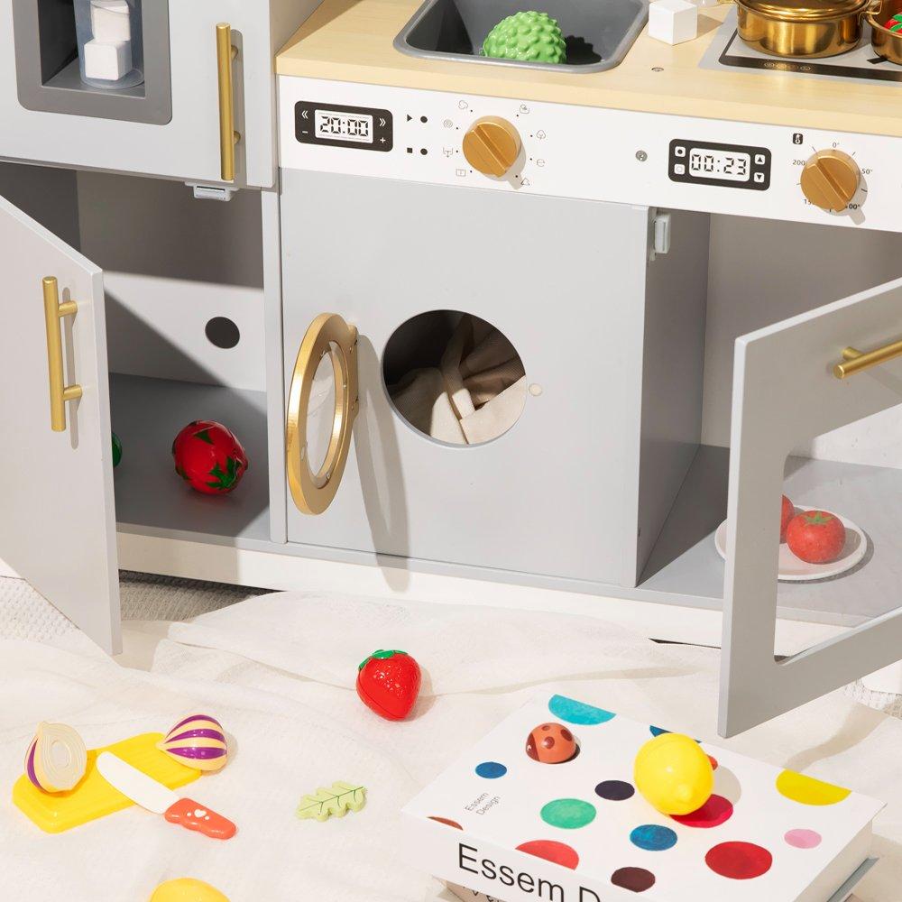 Multi - Tooky Toy - Wooden Deluxe Play Kitchen - 4