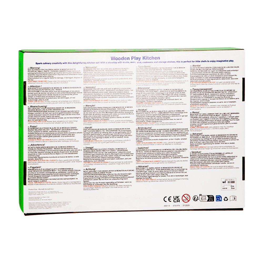 Multi - Tooky Toy - Wooden Play Kitchen - 6