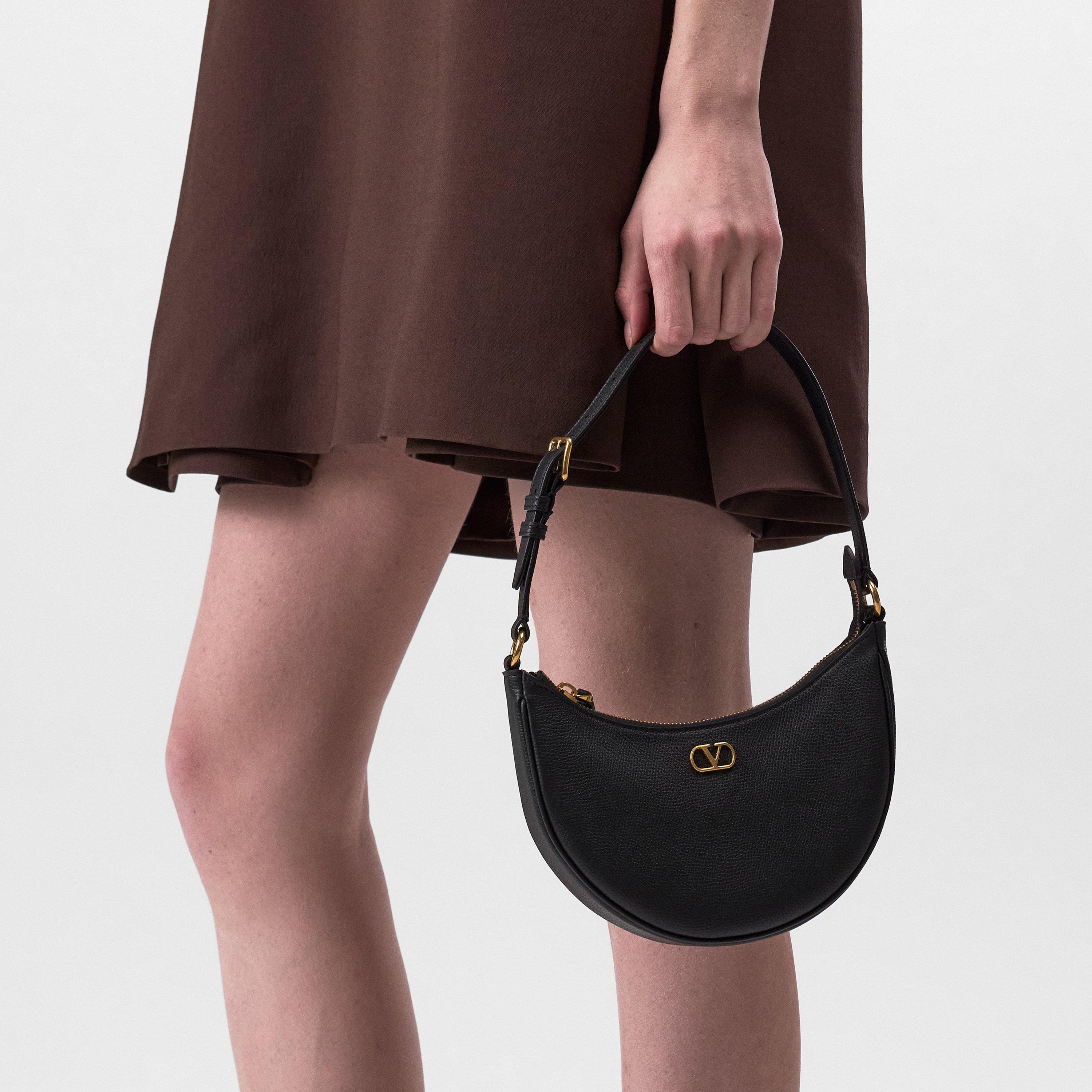 Black - Valentino Garavani - Vlogo Mini Hobo Bag - 3