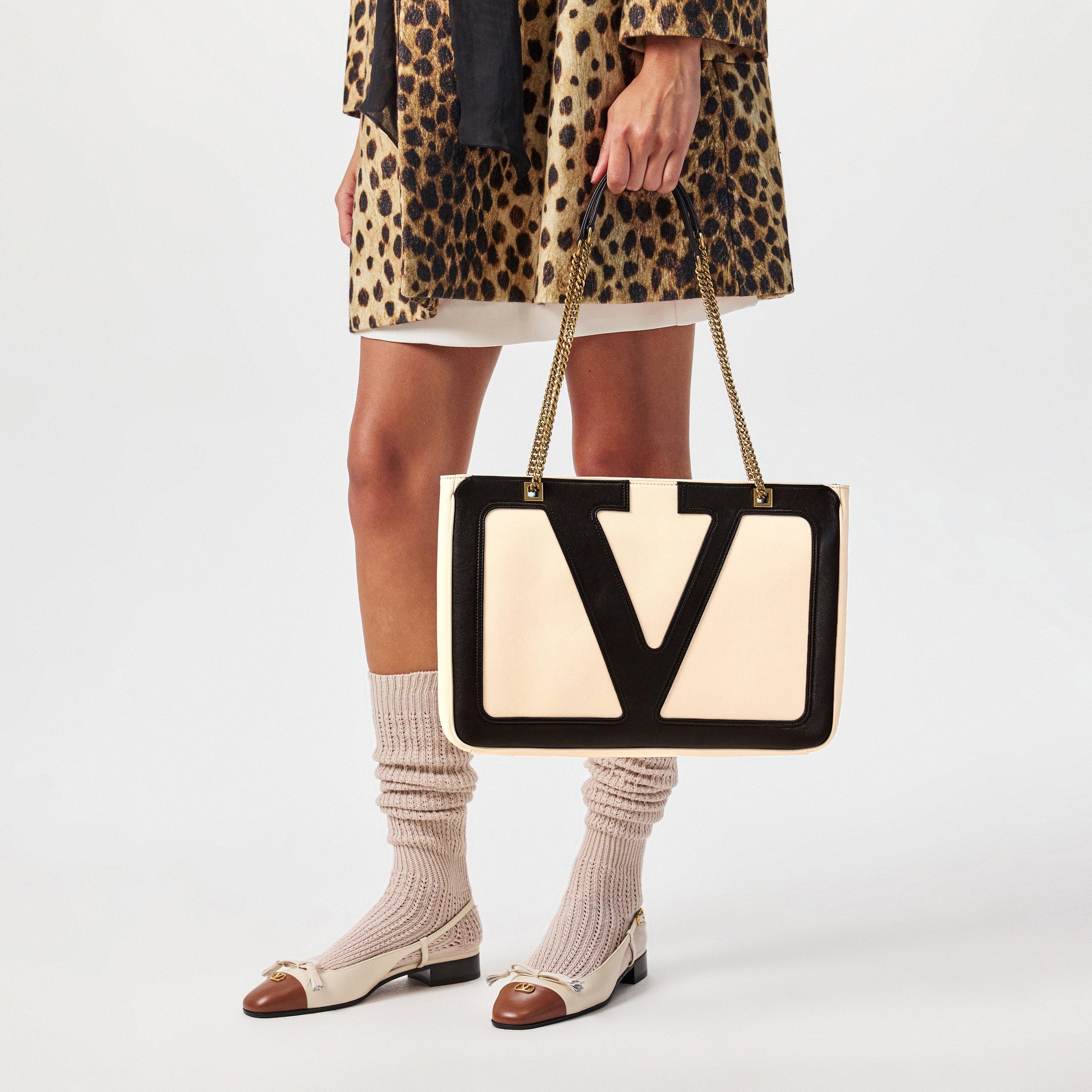 Butter Wht/Nero - Valentino Garavani - Viva Superstar Medium Handbag - 2