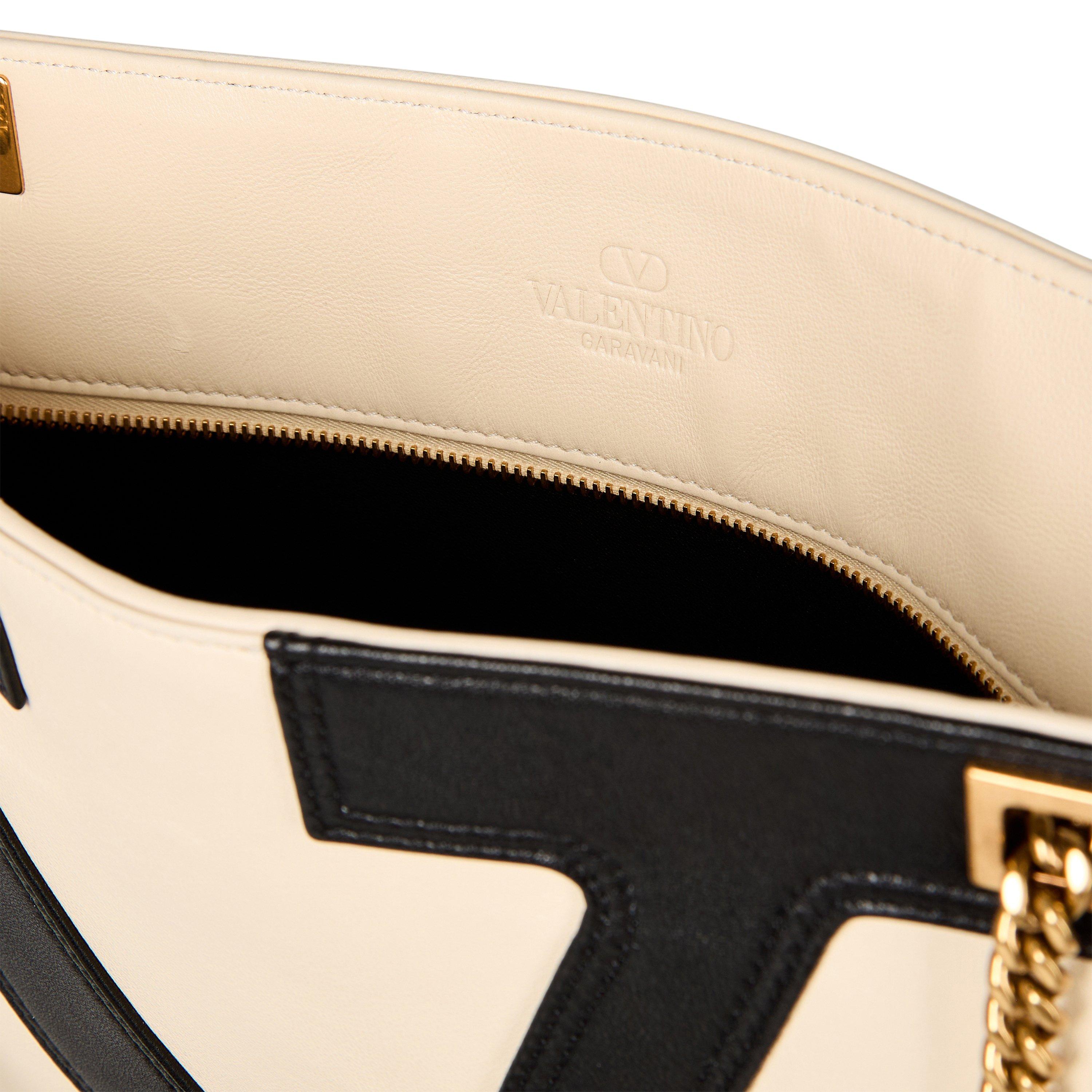 Butter Wht/Nero - Valentino Garavani - Viva Superstar Medium Handbag - 3