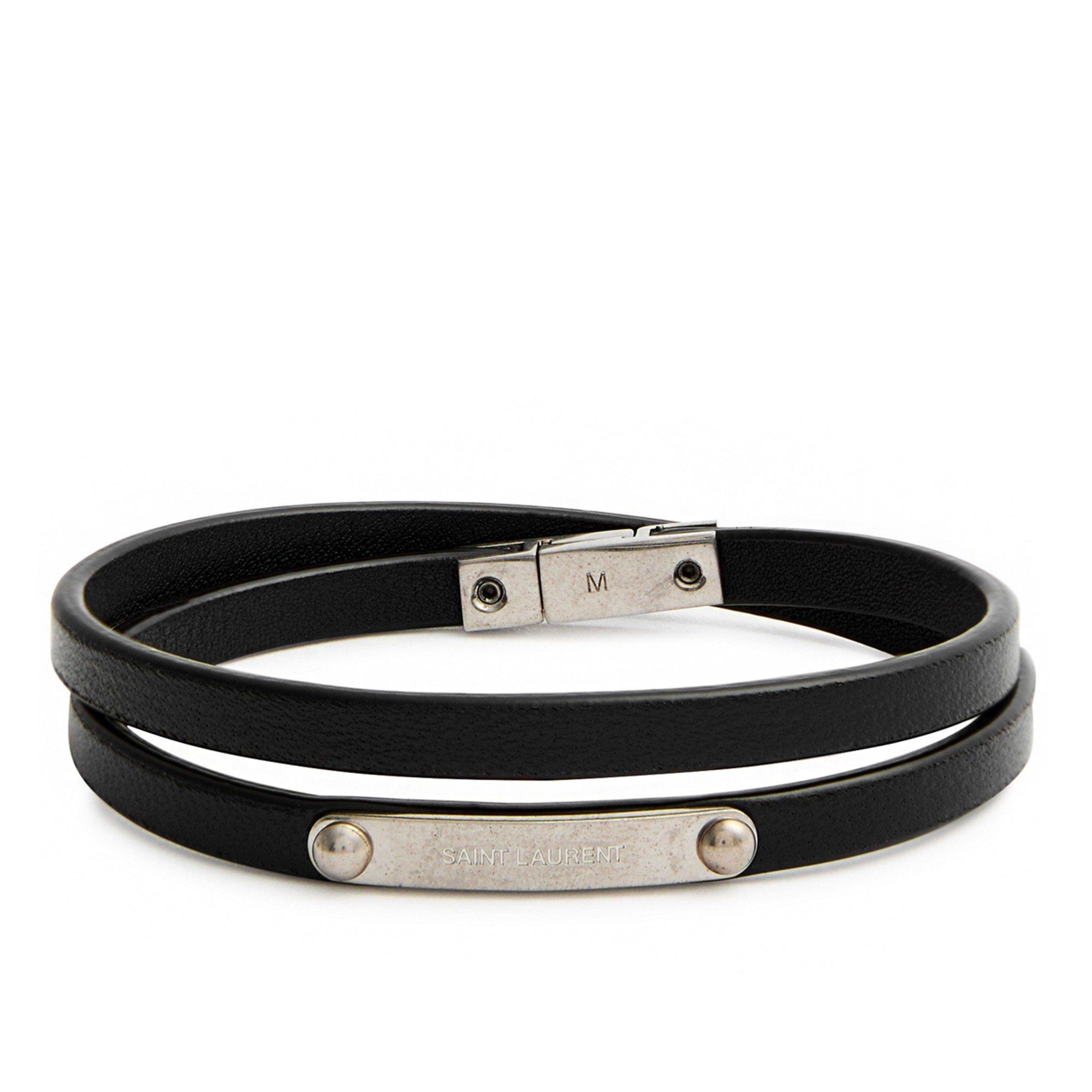 BLACK - Saint Laurent - SL LEA LOGO BRACELET