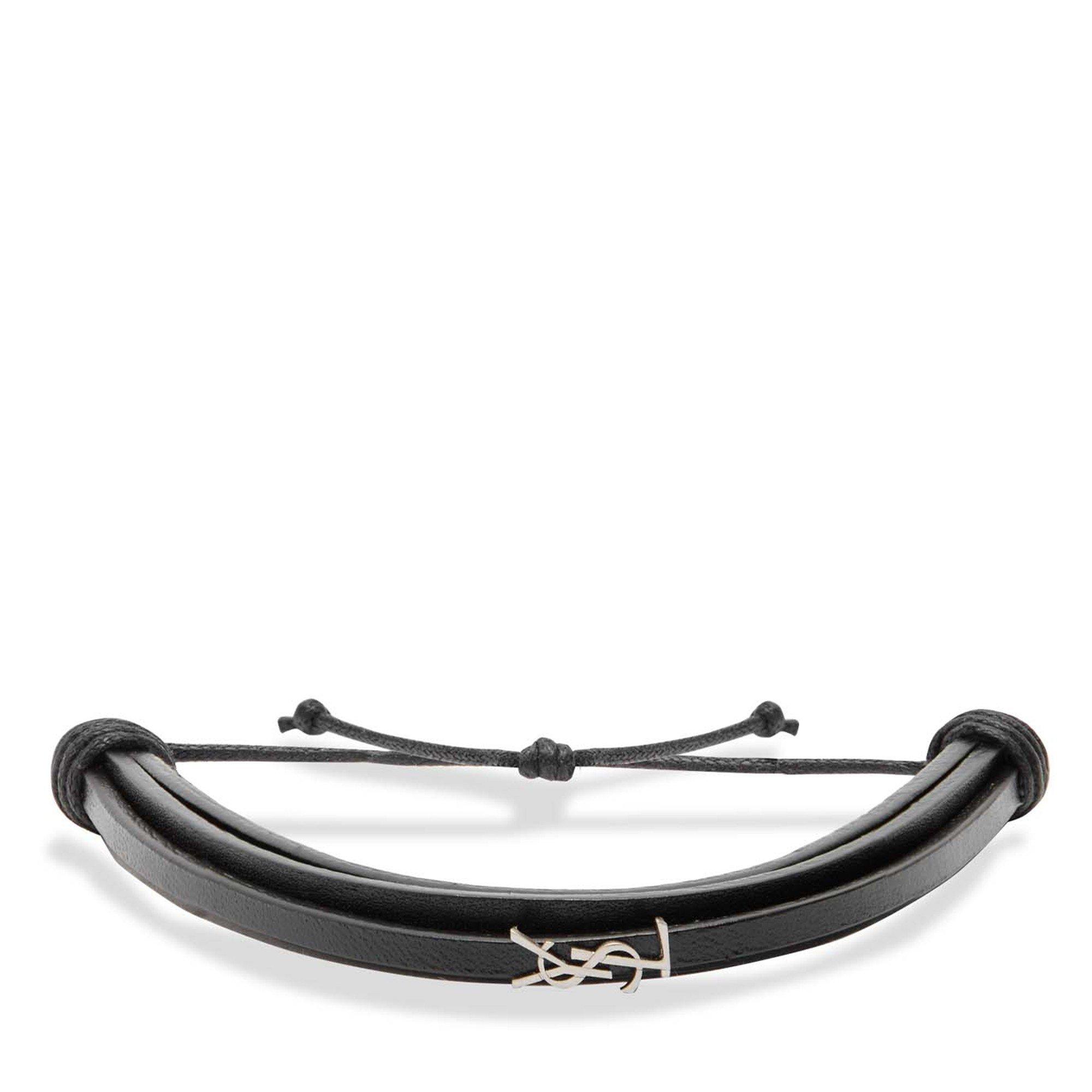 BLACK - Saint Laurent - SL YSL LTHR BRACELET