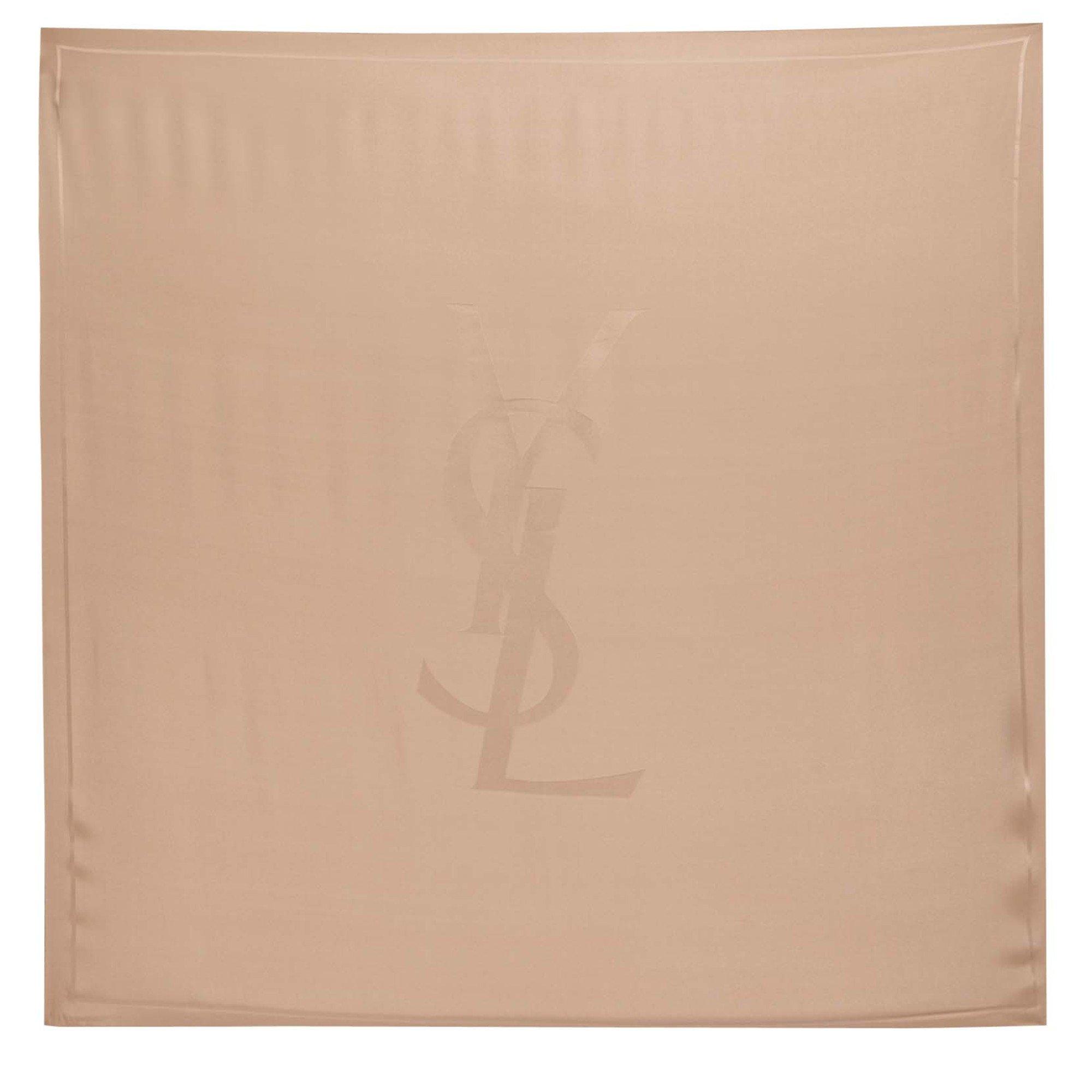 BEIGE - Saint Laurent - YSL GRAND SILK SCARF - 1