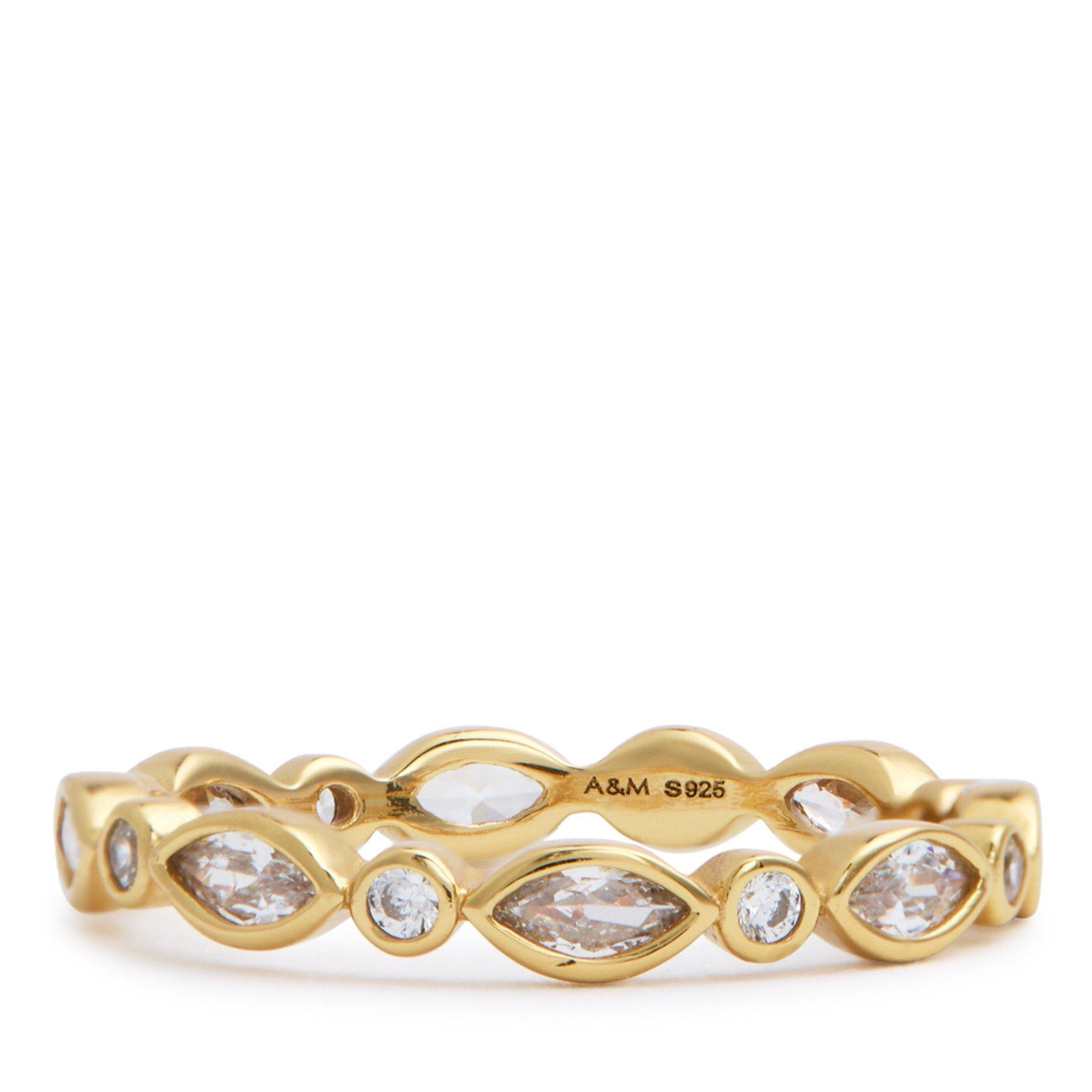 GOLD - Astrid and Miyu - Navette Crystal Ring
