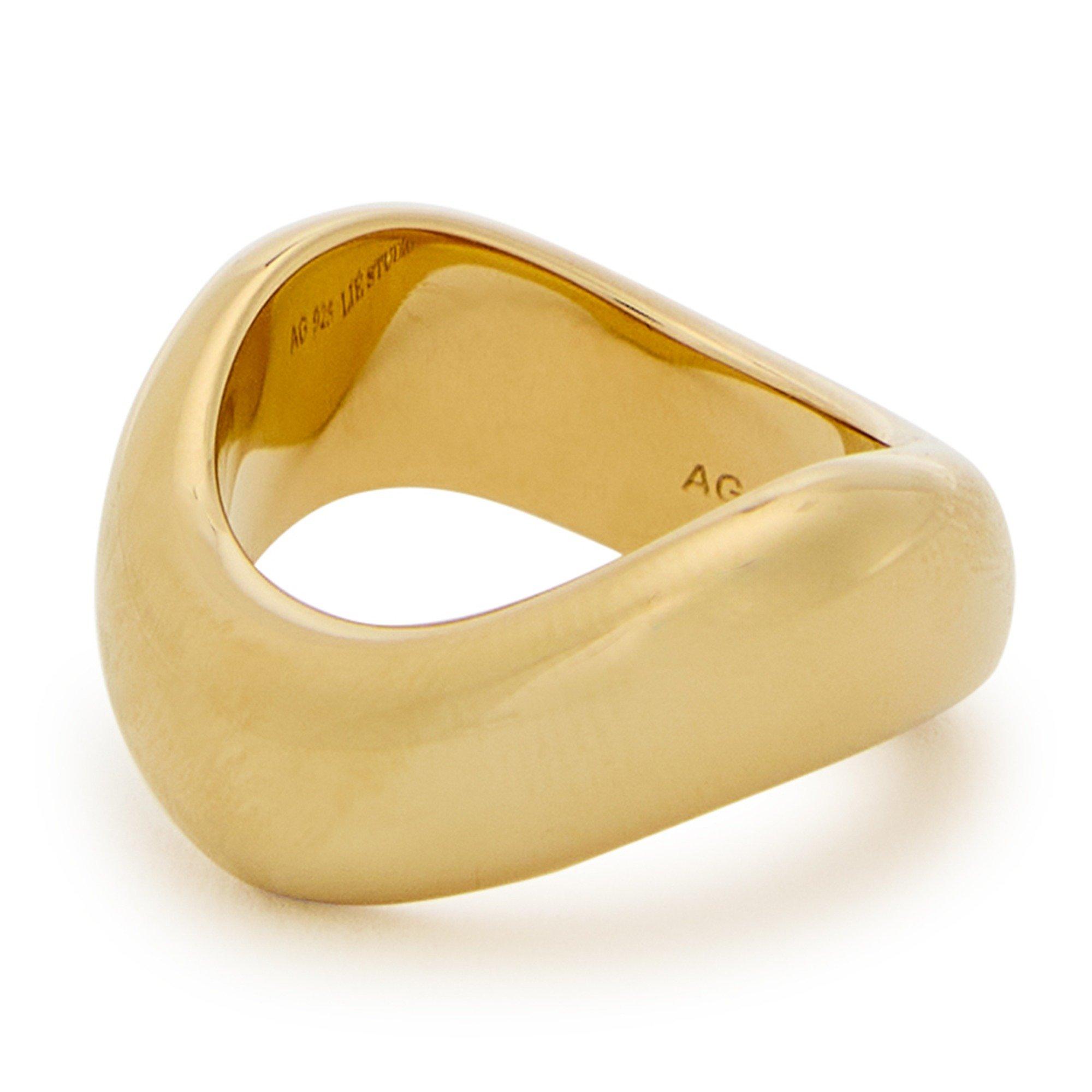 GOLD - Lie Studio - Women's Ivalo Silver Band Ring - 4