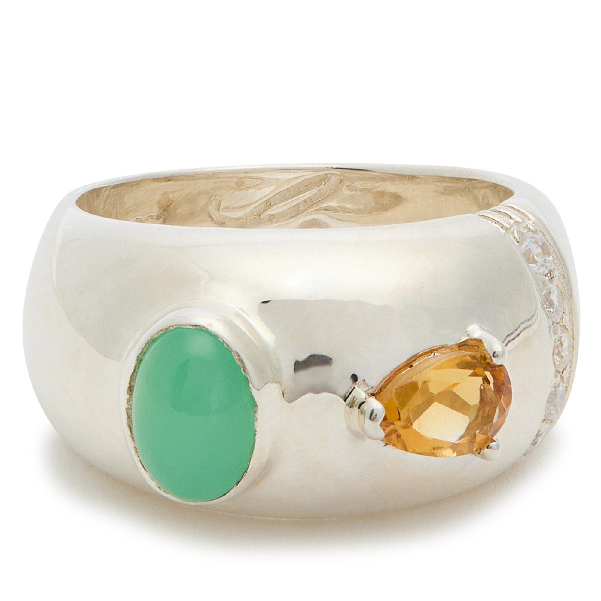 SILVER AND OTHE - Legier - BUBBLE MULTI STONE RING SILVER - 1
