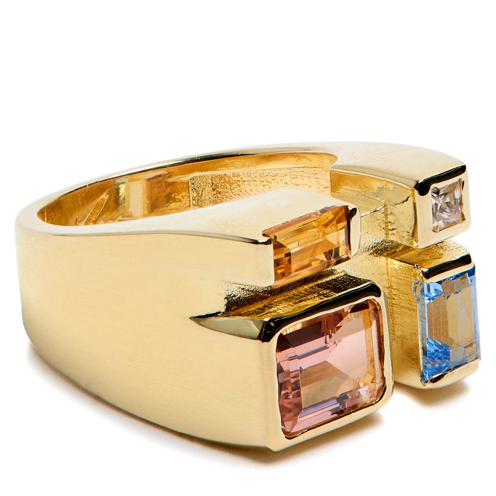 GOLD AND OTHER - Legier - SQUARE RAINBOW RING - 2