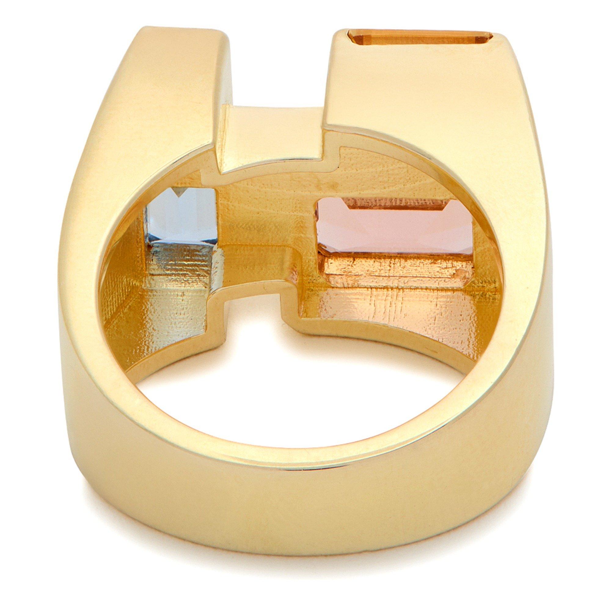GOLD AND OTHER - Legier - SQUARE RAINBOW RING - 4