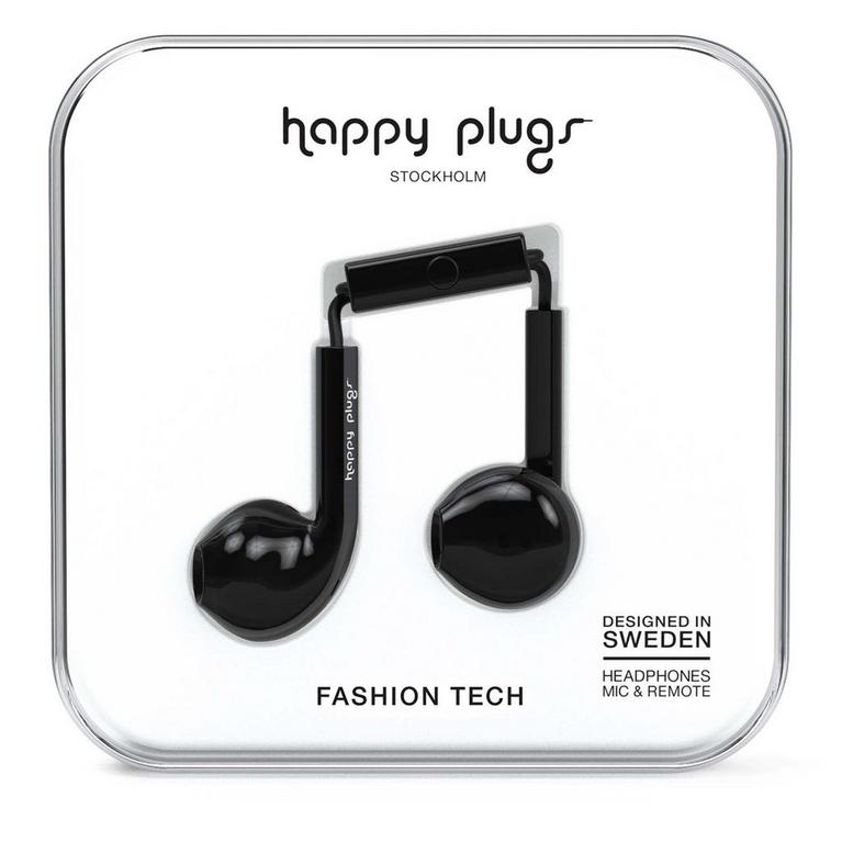 Noir - Happy Plugs - Happy Earbud Plus - 1