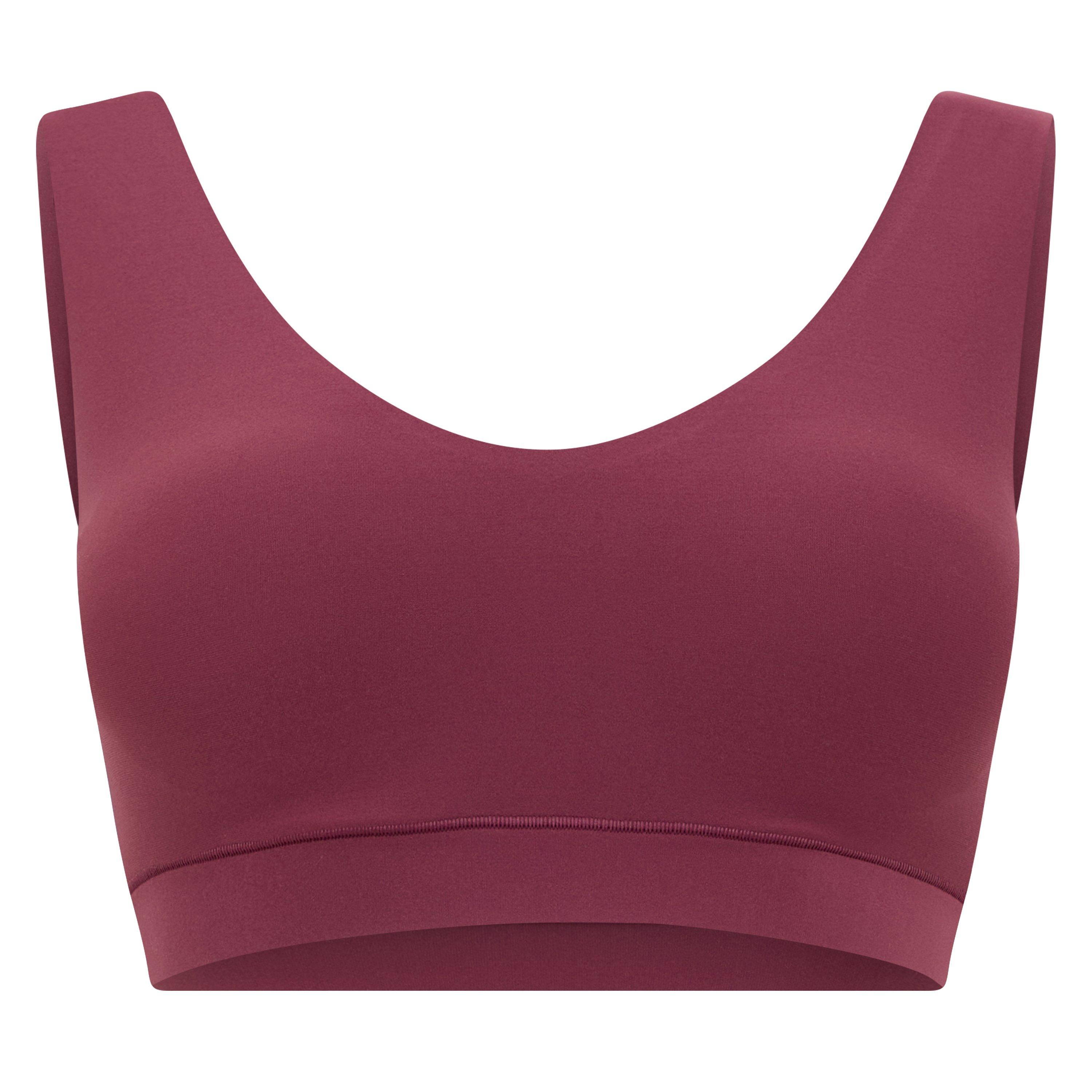 MAROON - Chantelle - CT V NECK PADDED CROP TOP - 1