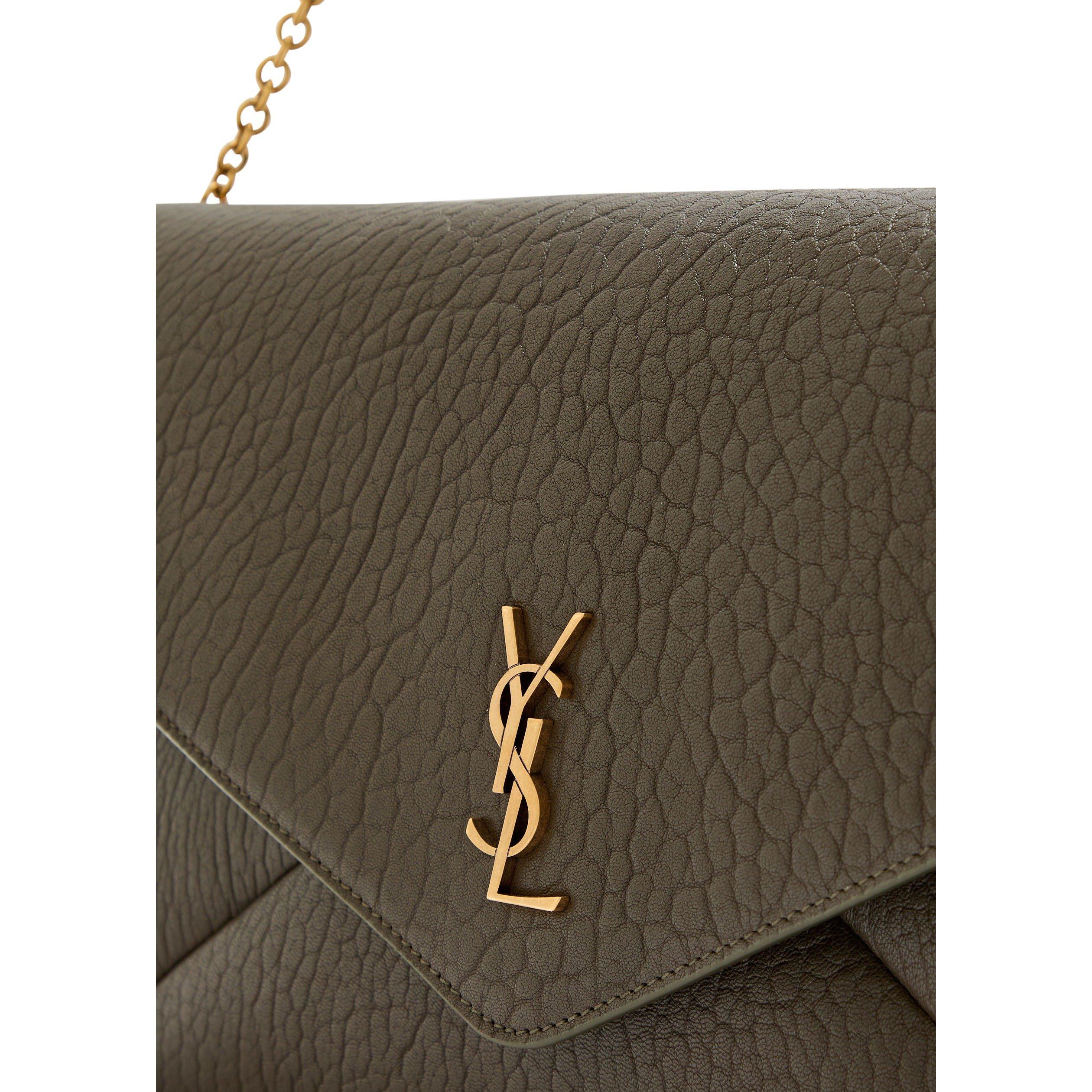 KHAKI - Saint Laurent - EW ENVELOPE SOFT POUCH W CHAIN - 4