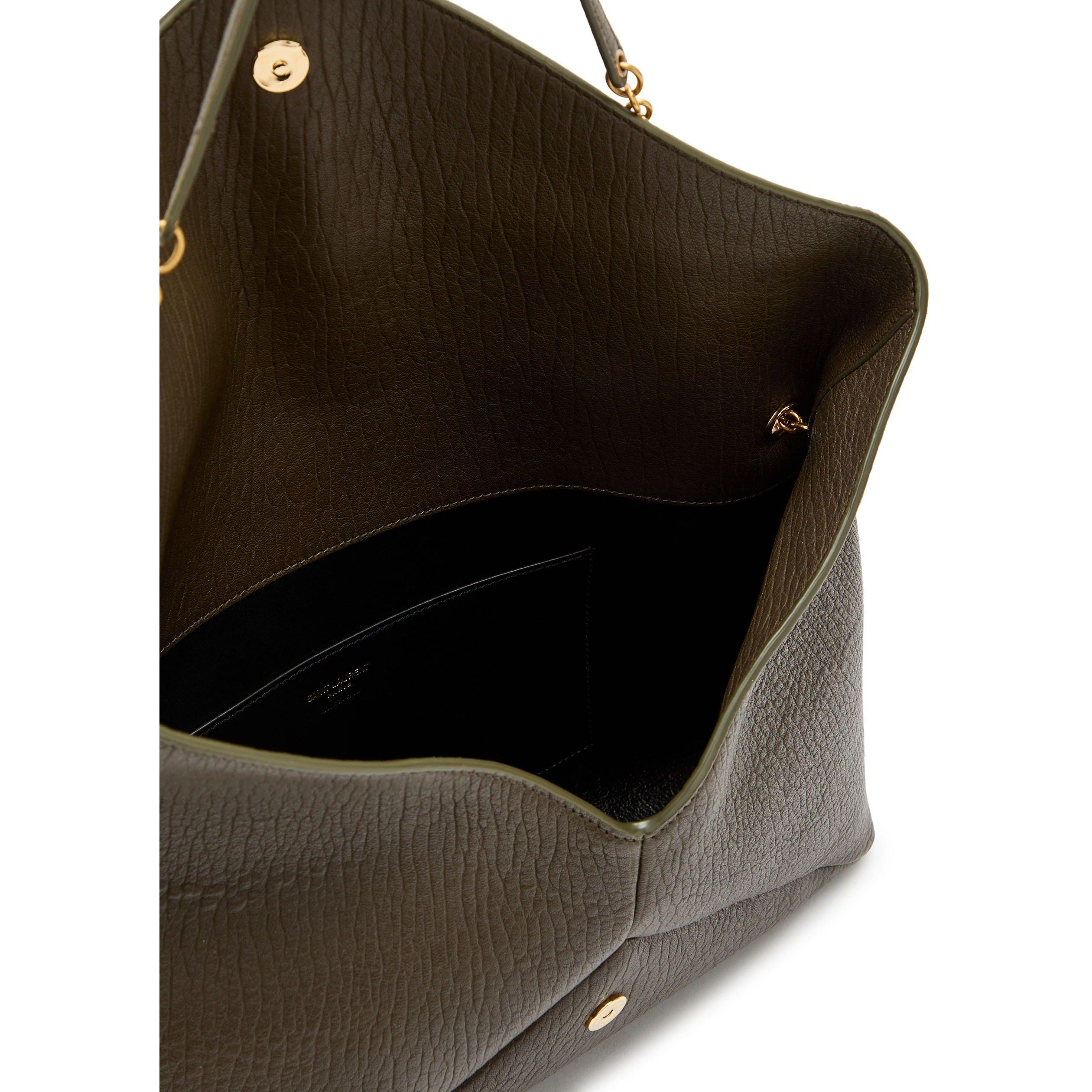 KHAKI - Saint Laurent - EW ENVELOPE SOFT POUCH W CHAIN - 5