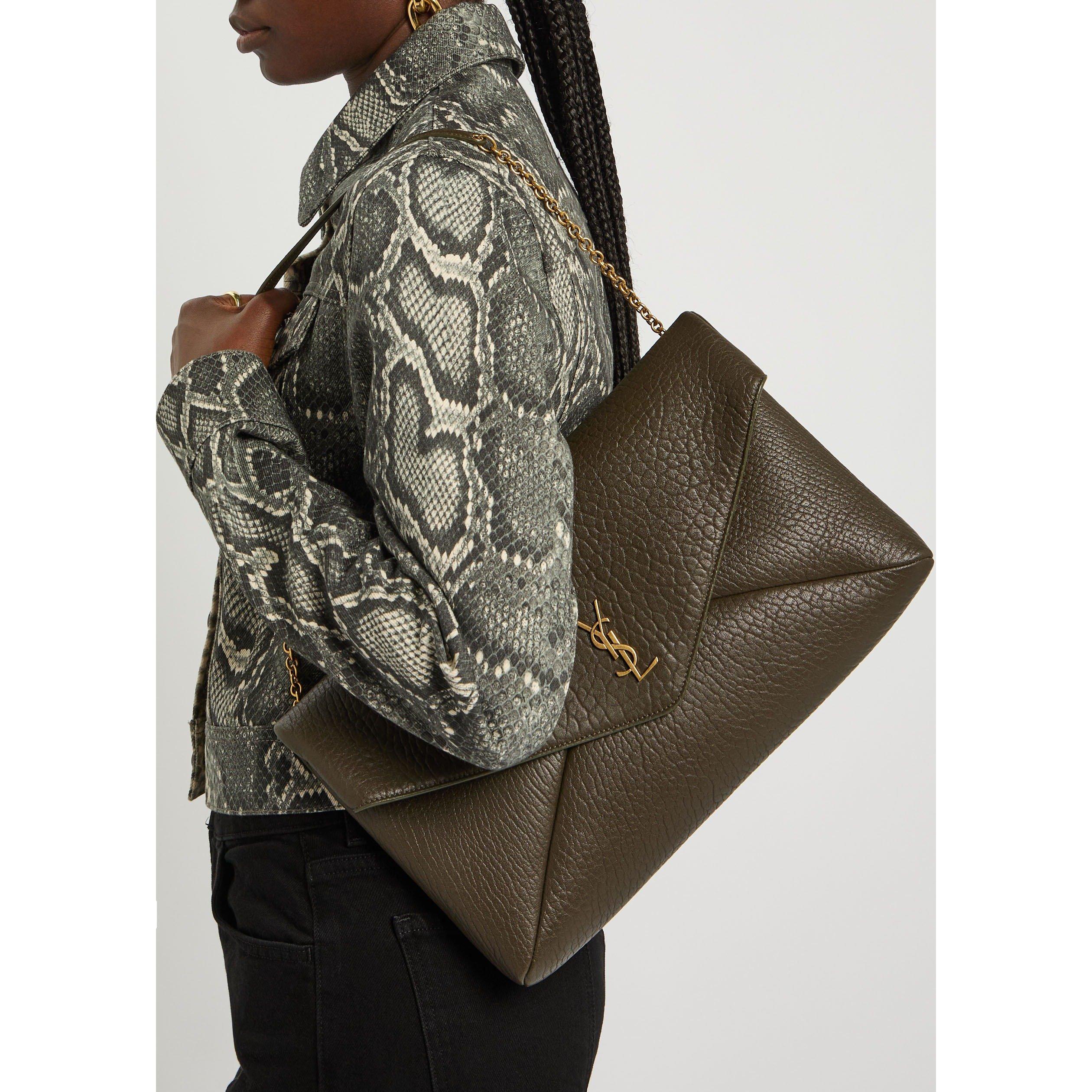 KHAKI - Saint Laurent - EW ENVELOPE SOFT POUCH W CHAIN - 6