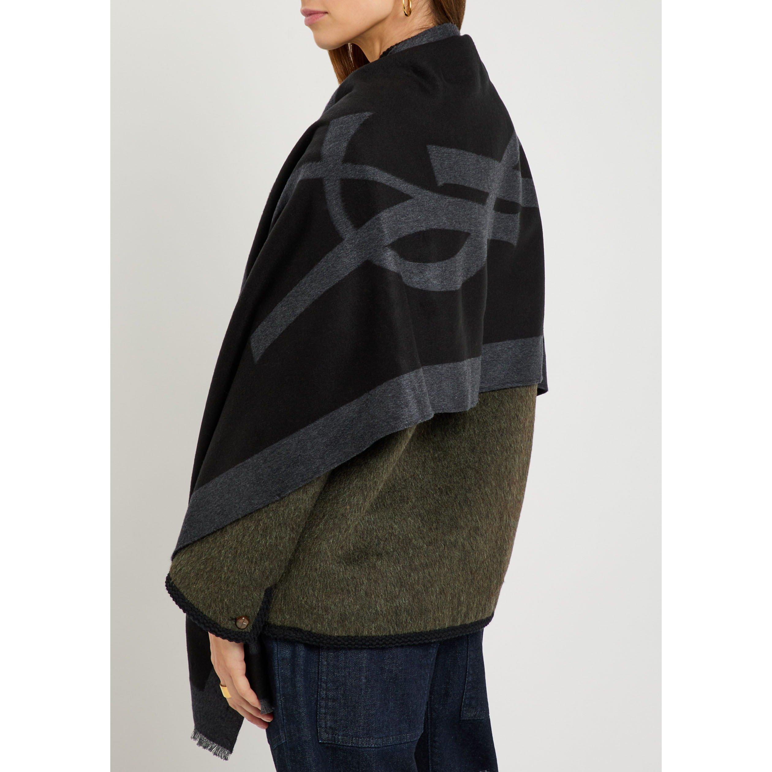 BLACK AND OTHER - Saint Laurent - Cassandra Logo Silk Scarf - 4