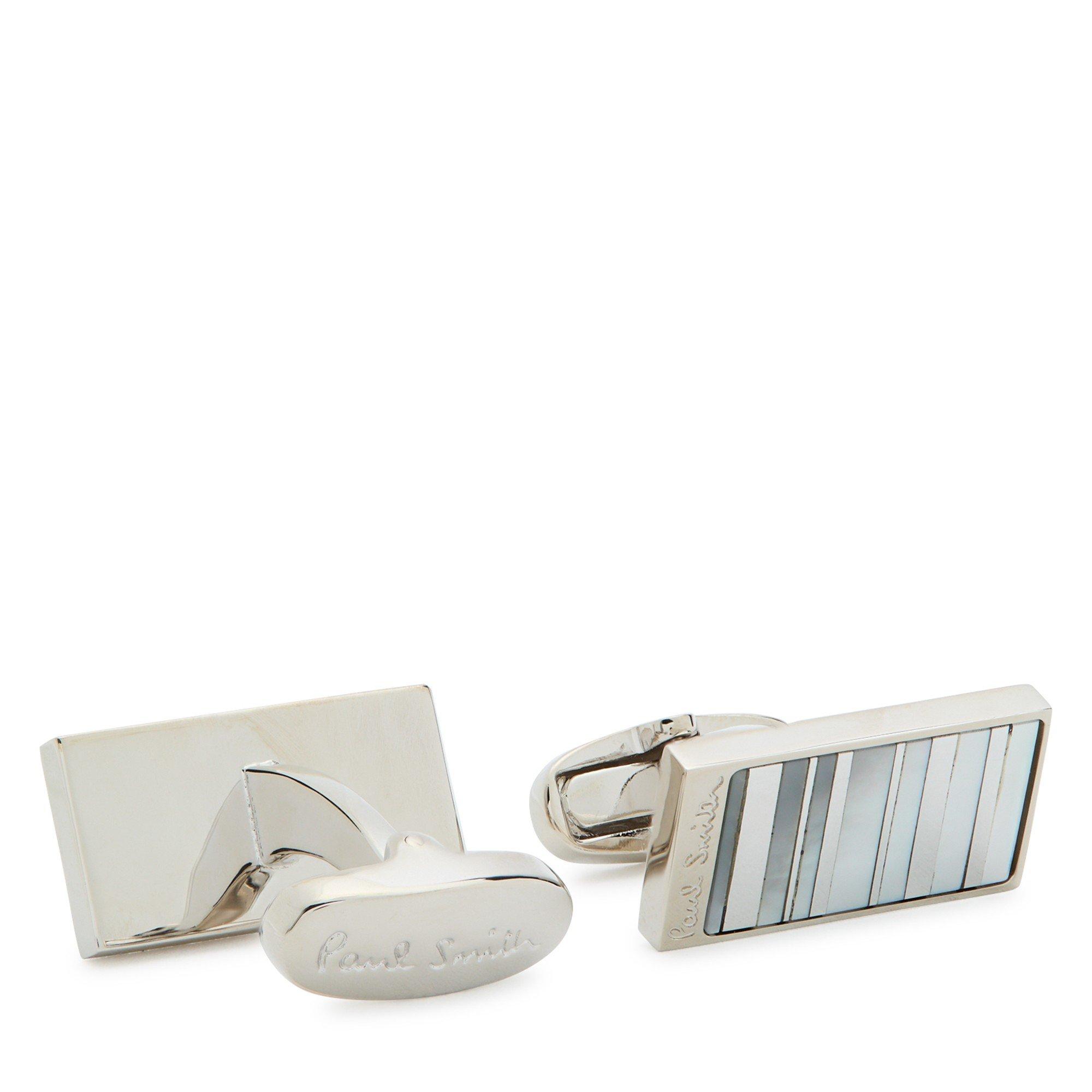 SILVER - Paul Smith - PS CUFFLNK MOP STRP