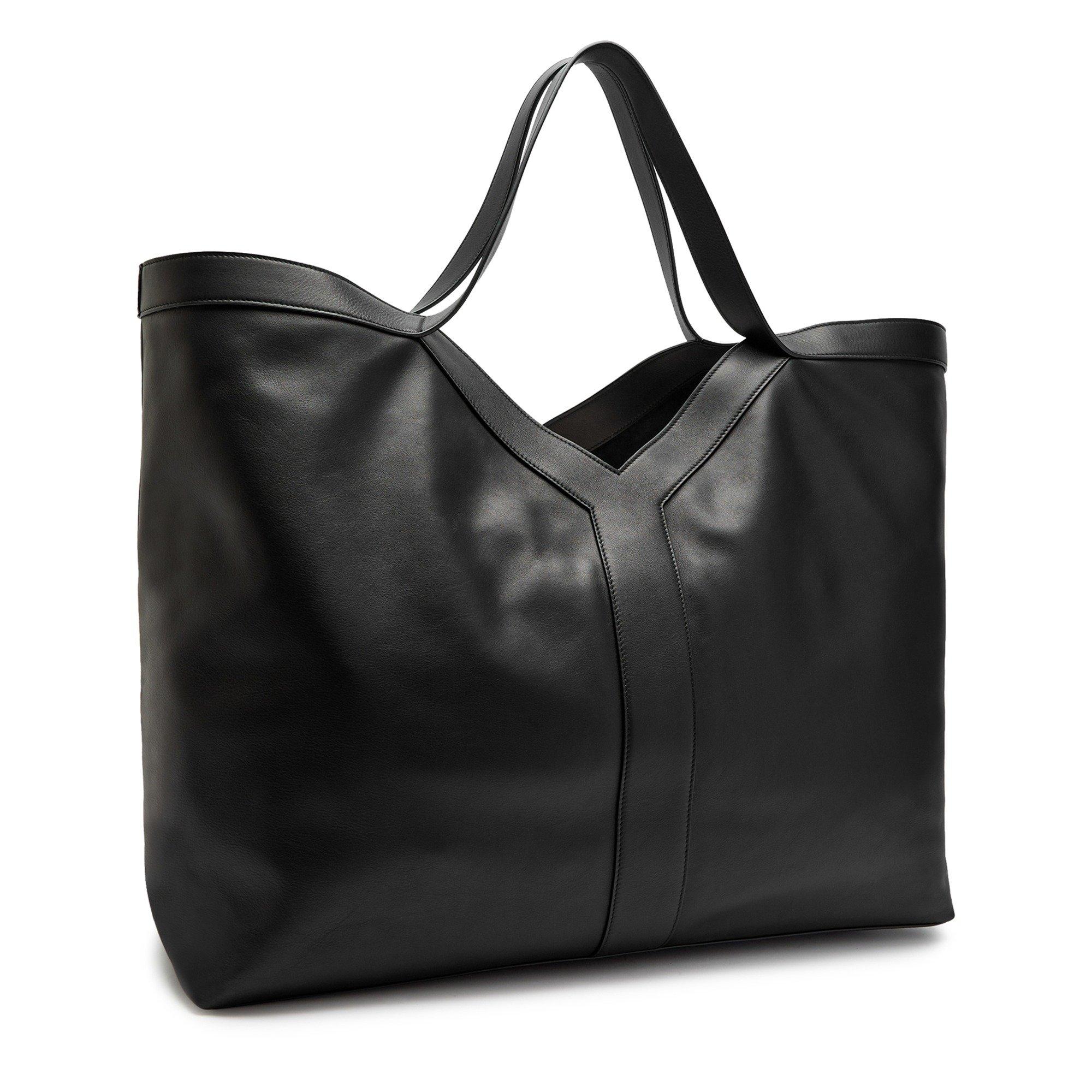 BLACK - Saint Laurent - Men's Y Maxi Leather Tote Bag - 2