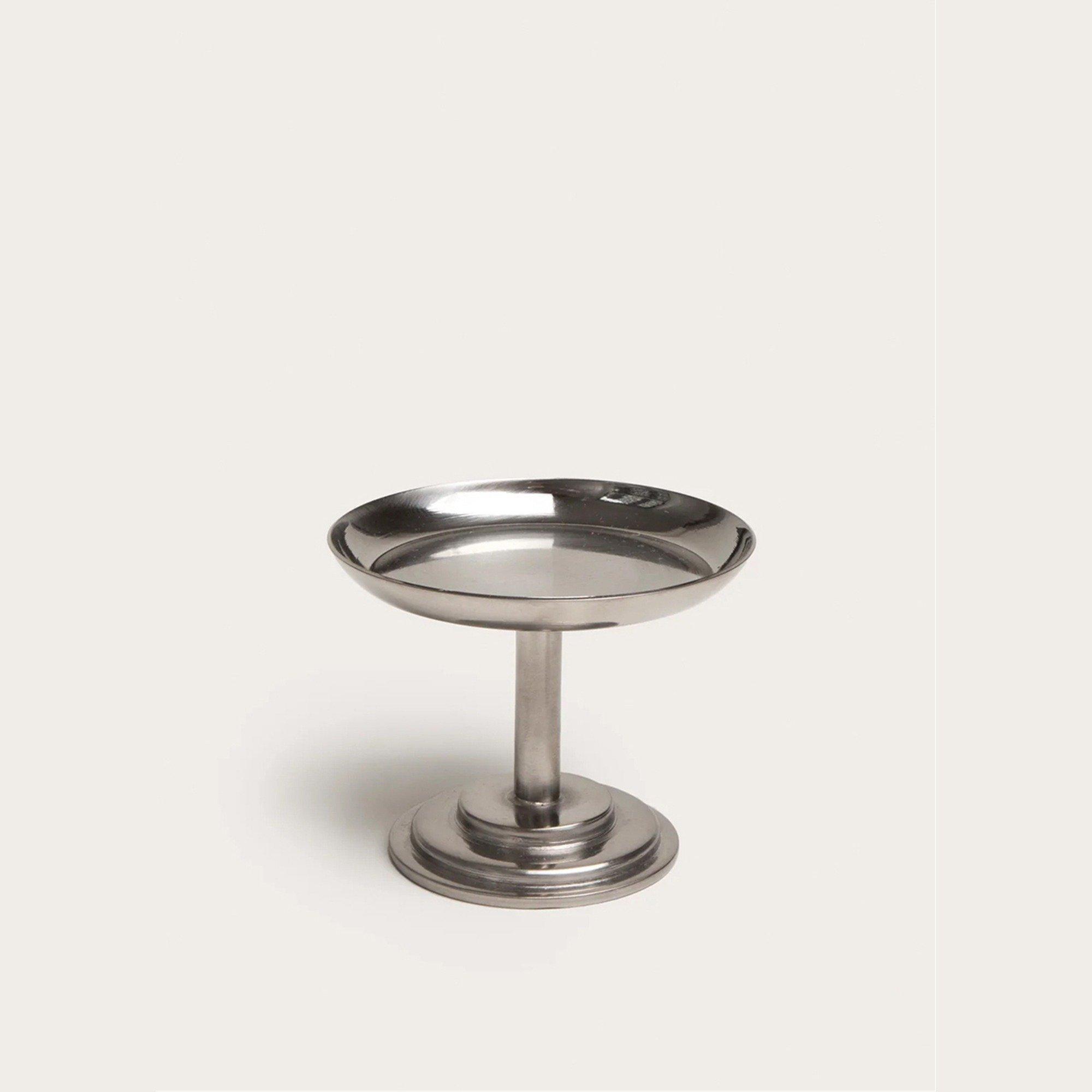 SILVER - Gohar World - Dessert Stem Stainless Steel Serveware Set of Two - 3