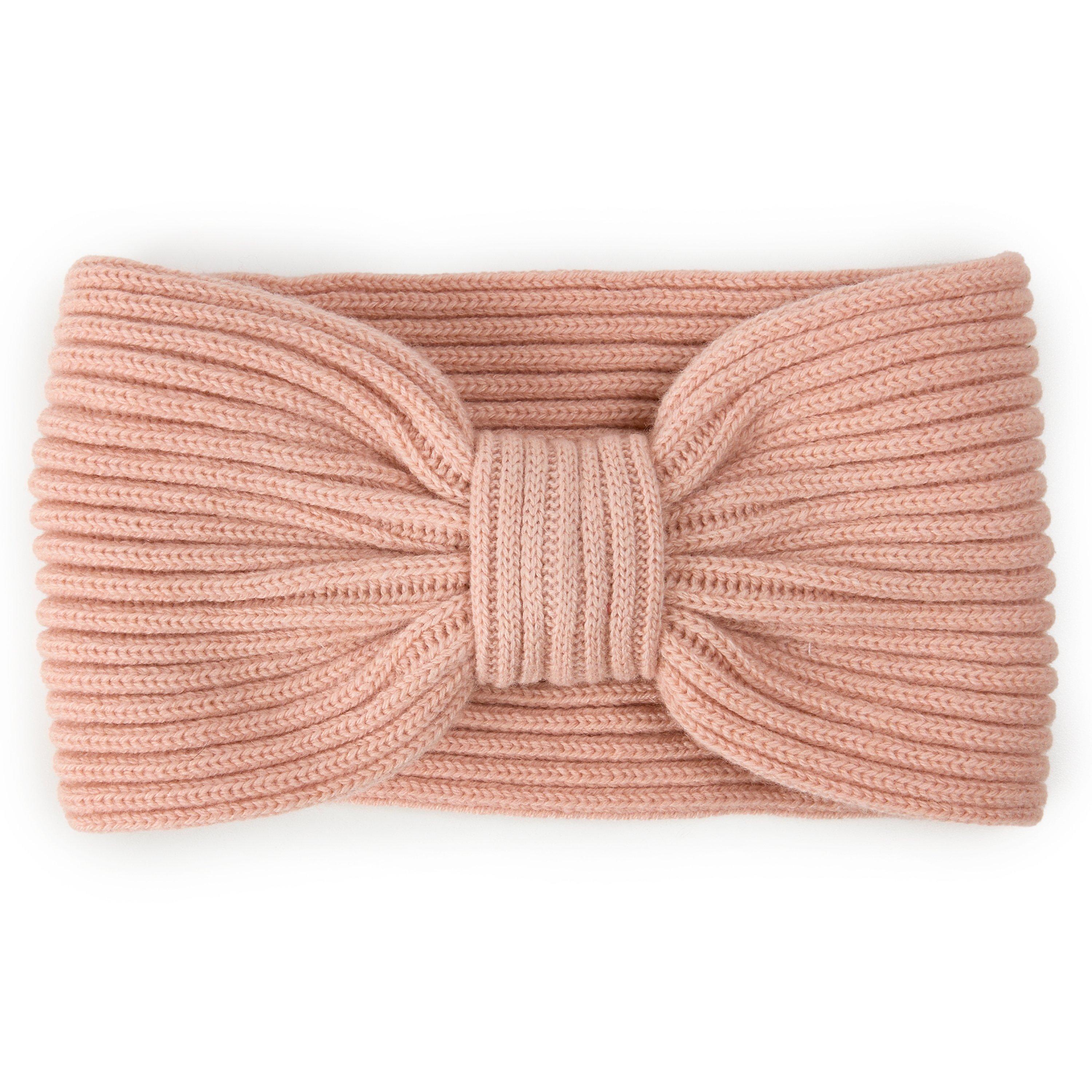 PINK - Inverni - KNOT RIBBED CASHMERE HEAD - 1