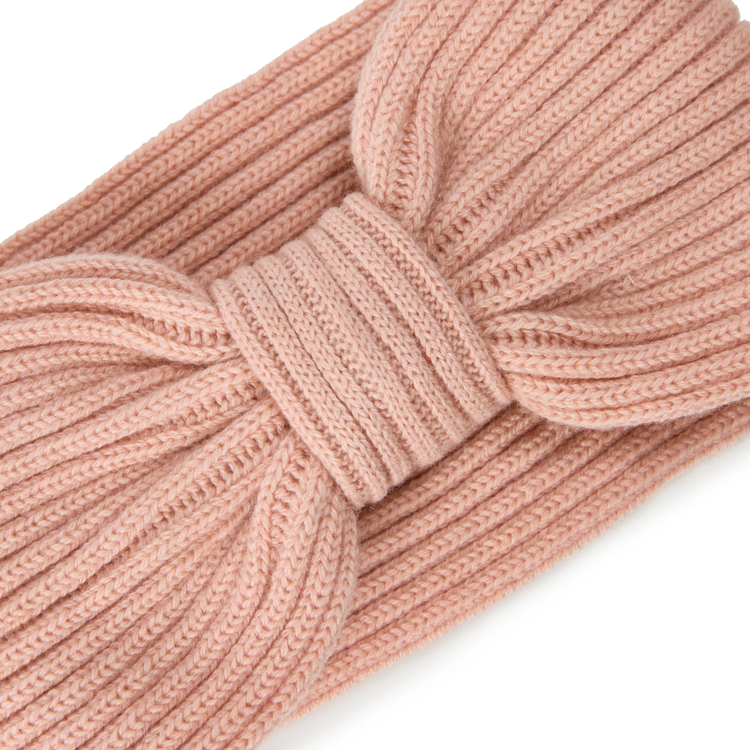 PINK - Inverni - KNOT RIBBED CASHMERE HEAD - 2
