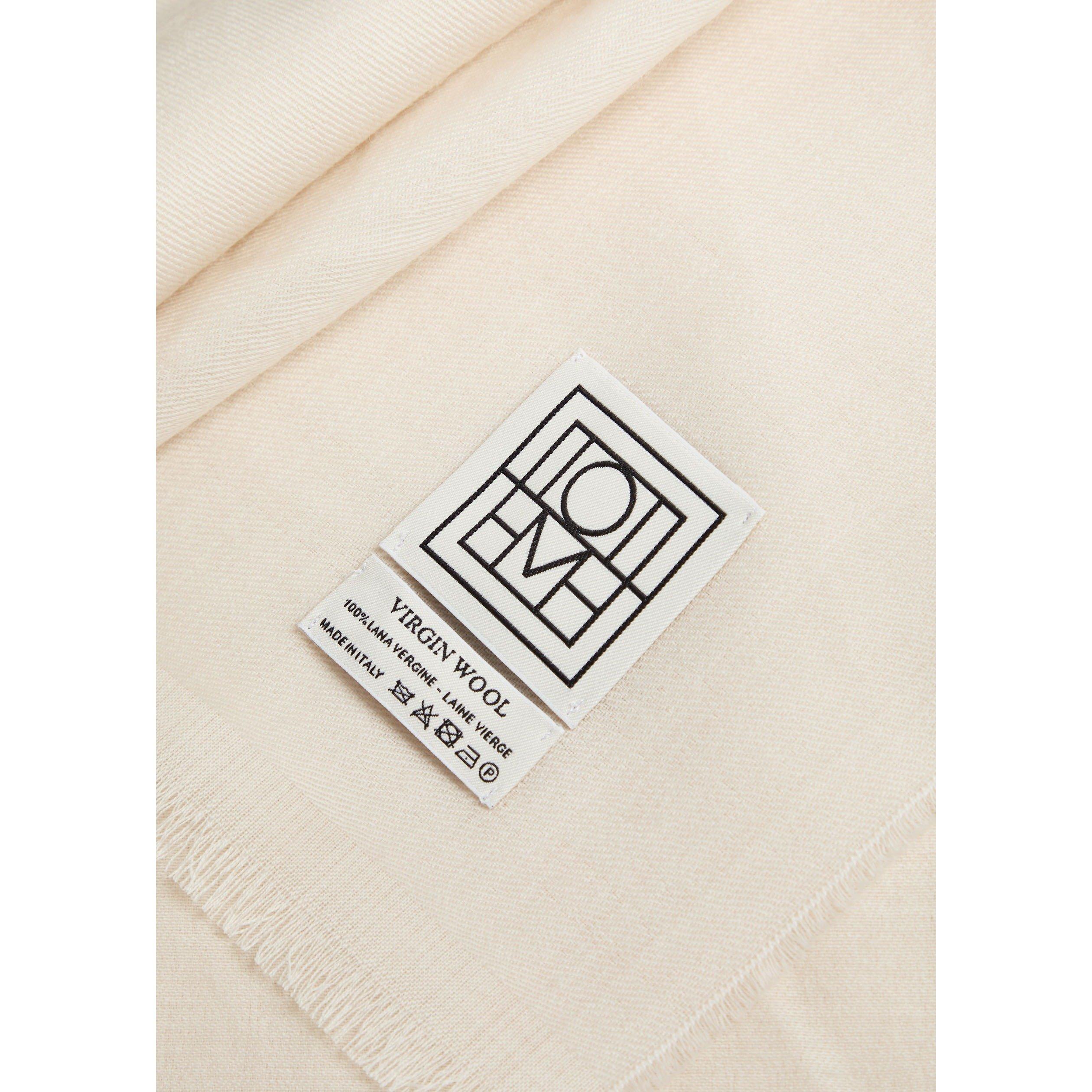 WHITE - Toteme - Women's Wool Lightweight Scarf - 3