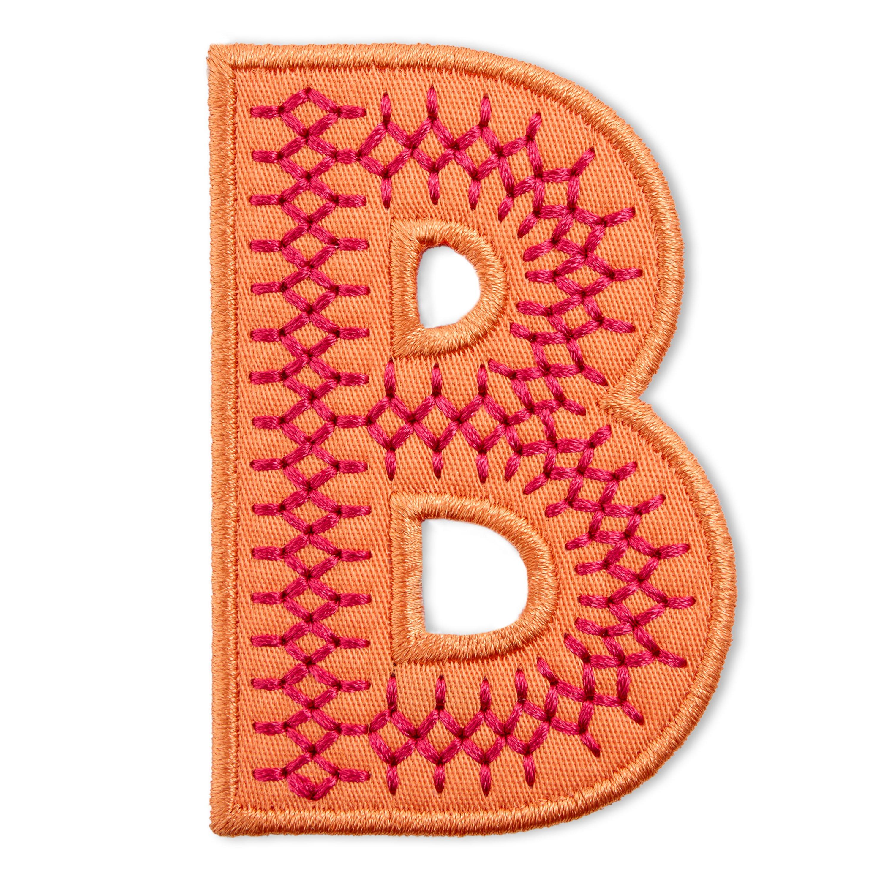 ORANGE - Rae Feather - Letter B zig zag sticker - 1